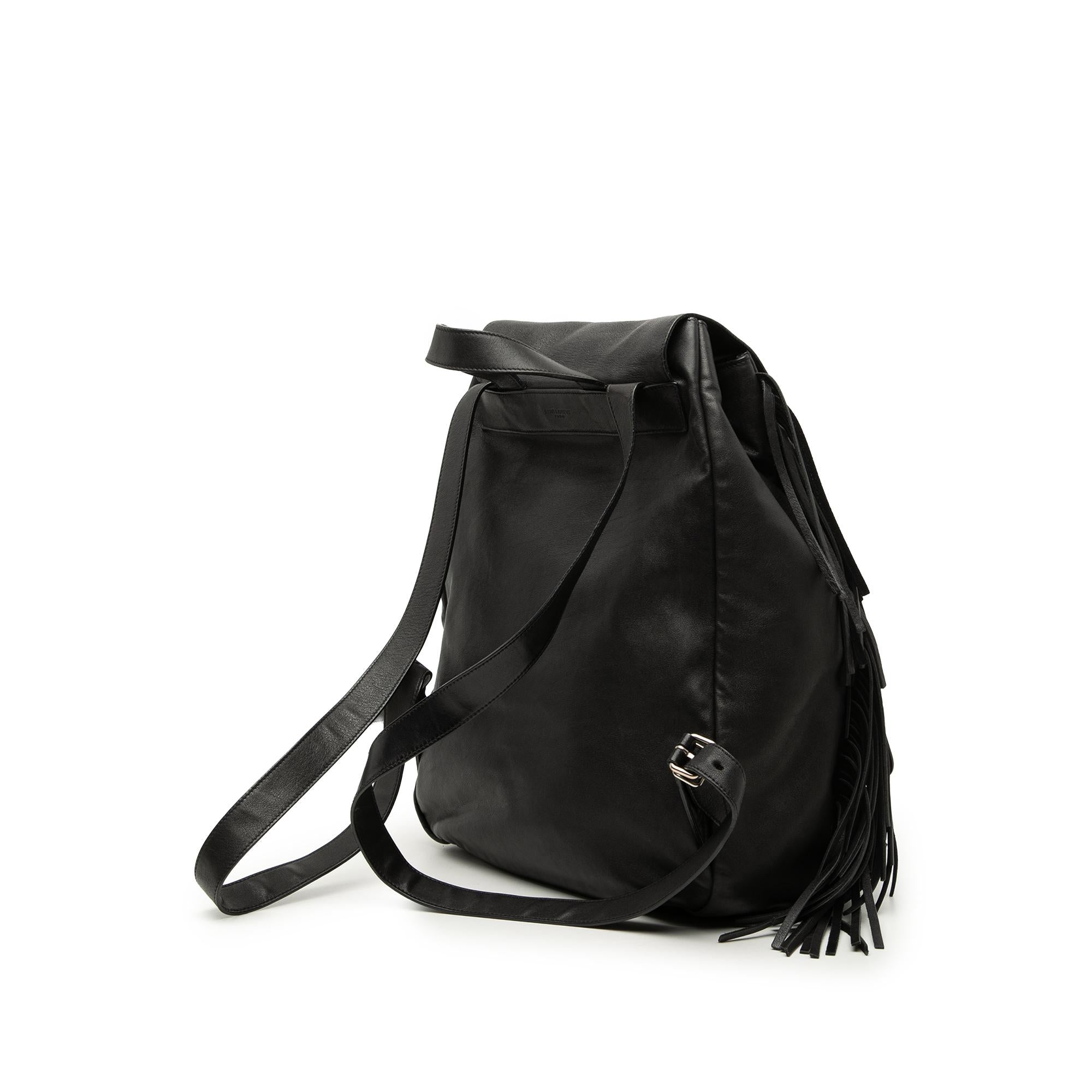 Saint Laurent Calfskin Fringe Festival Backpack