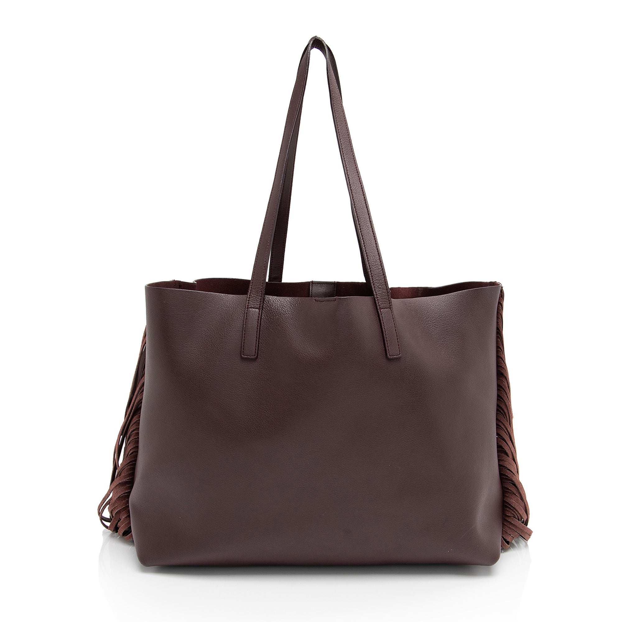 Saint Laurent Calfskin Fringe Large Shopping Tote SHF h6dSh9