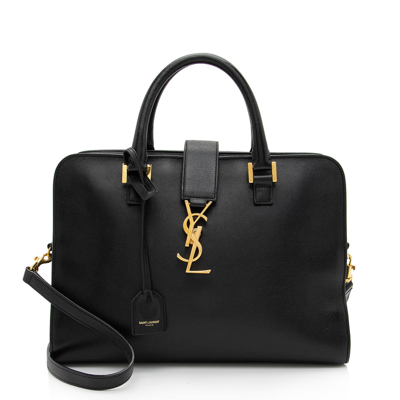 AUTHENTIC Yves Saint Laurent YSL Monogram Small Cabas PREOWNED