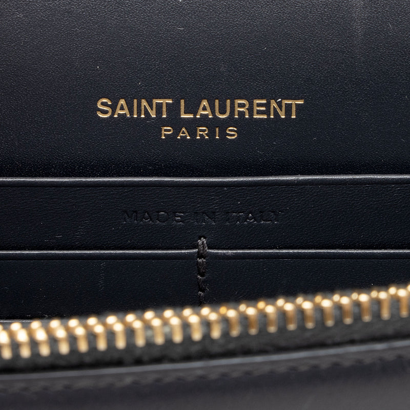 Saint Laurent Calfskin Monogram Kate Tassel Chain Wallet (SHF-GJz8iT)