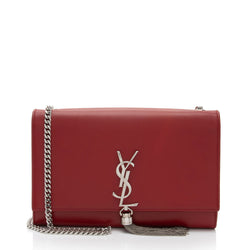 Saint Laurent Calfskin Monogram Kate Tassel Medium Shoulder Bag SHF t LuxeDH