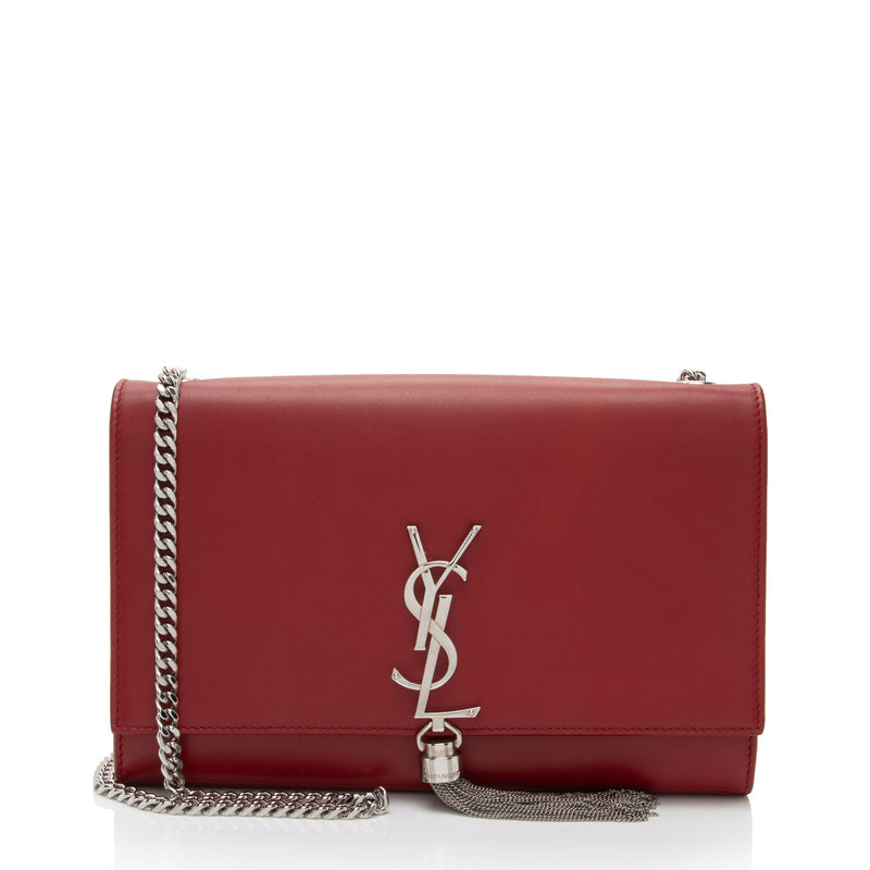 Saint Laurent Calfskin Monogram Kate Tassel Medium Shoulder Bag SHF t LuxeDH