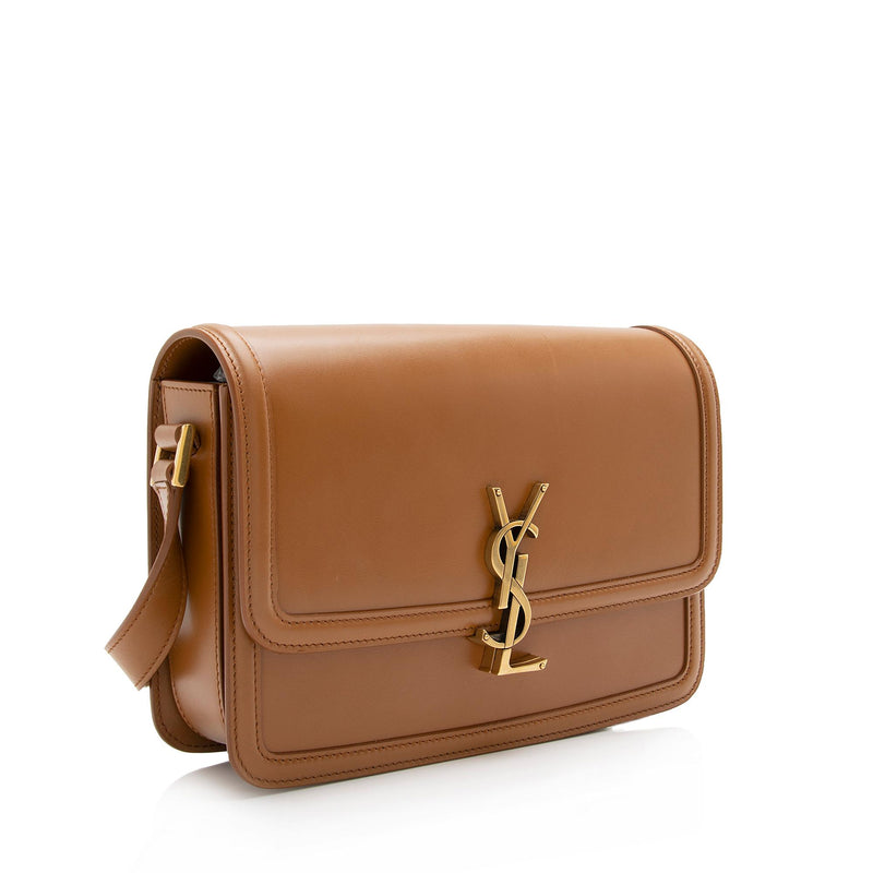 Saint Laurent Calfskin Monogram Solferino Medium Shoulder Bag (SHF-23782)