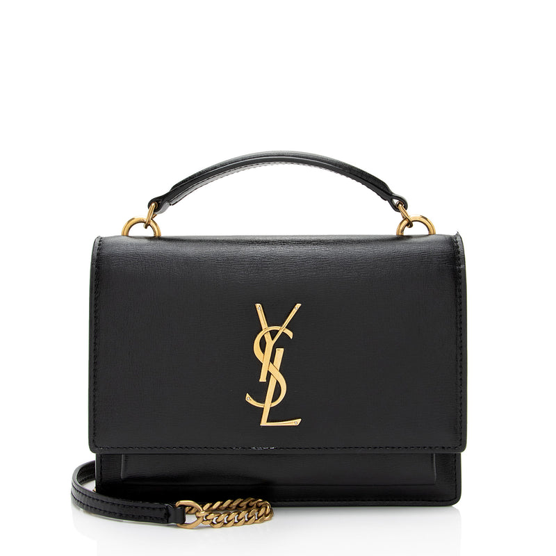 Saint Laurent Calfskin Monogram Sunset Mini Wallet on Chain Bag (SHF-d –  LuxeDH