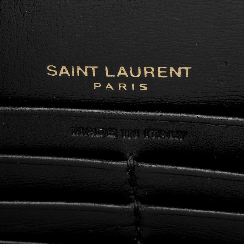 Saint Laurent Calfskin Monogram Sunset Mini Wallet on Chain Bag (SHF-d –  LuxeDH