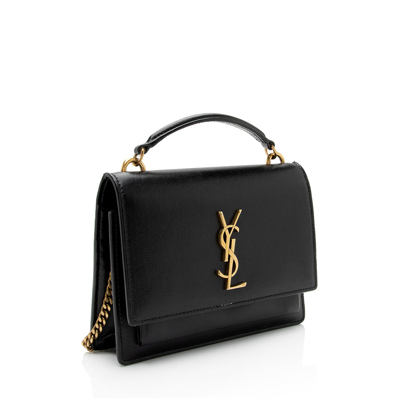 Saint Laurent Calfskin Monogram Sunset Mini Wallet on Chain Bag (SHF-d –  LuxeDH