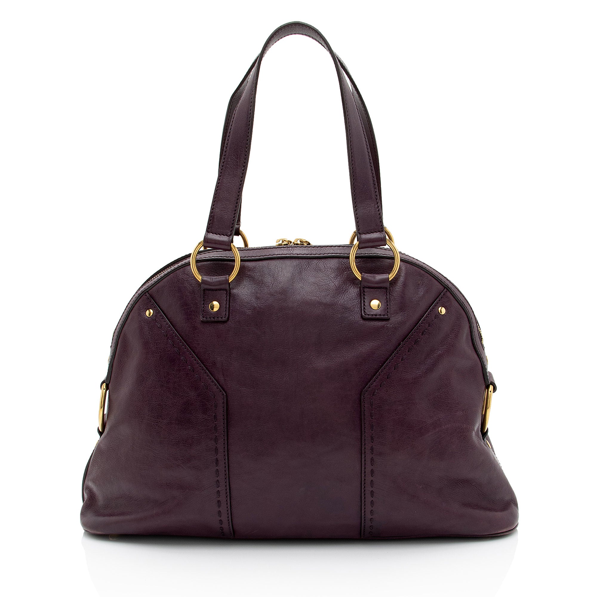 Saint Laurent Calfskin Muse Large Satchel (SHF-uHLQ3D)