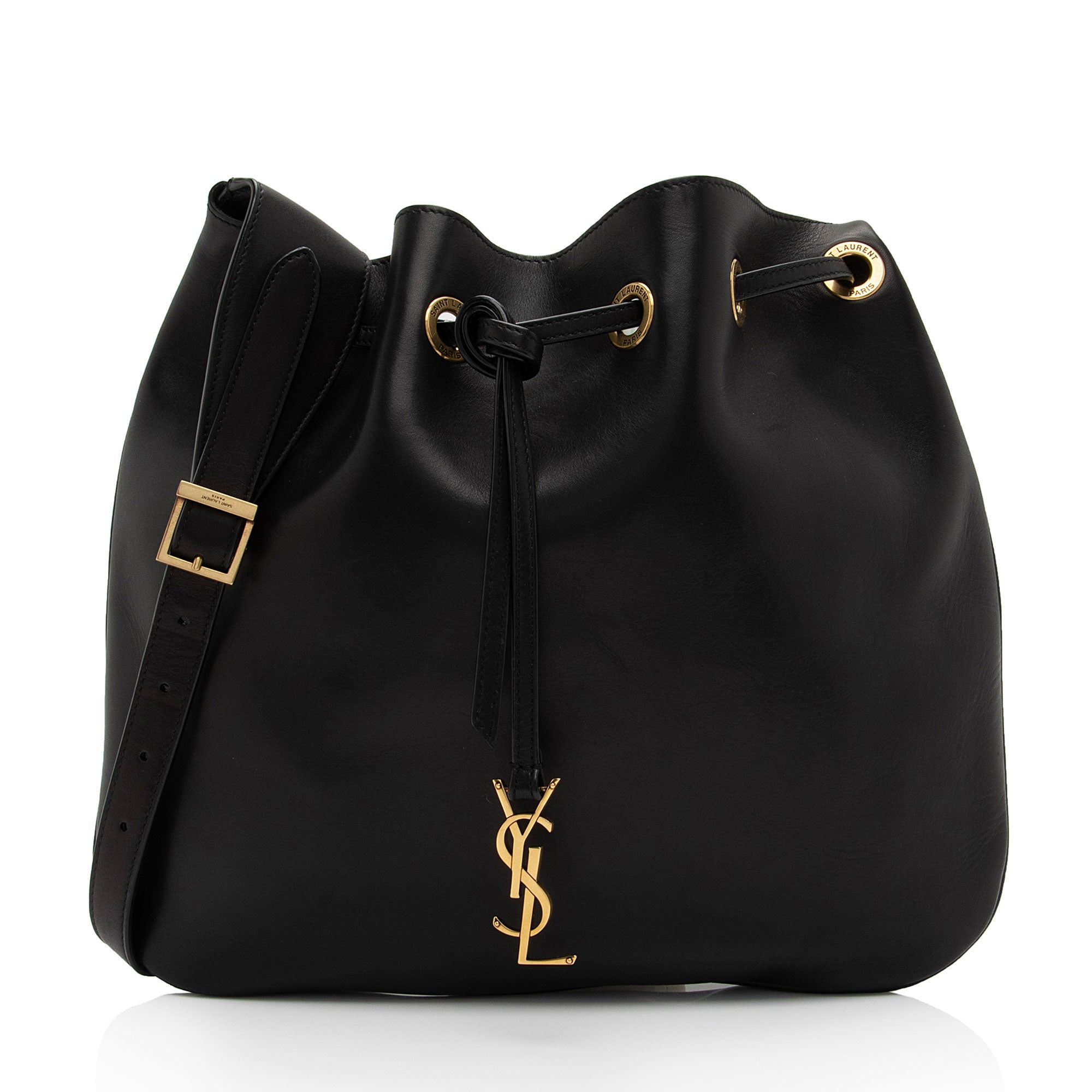 Saint Laurent Calfskin Paris VII Medium Hobo (SHF-meO3qA)