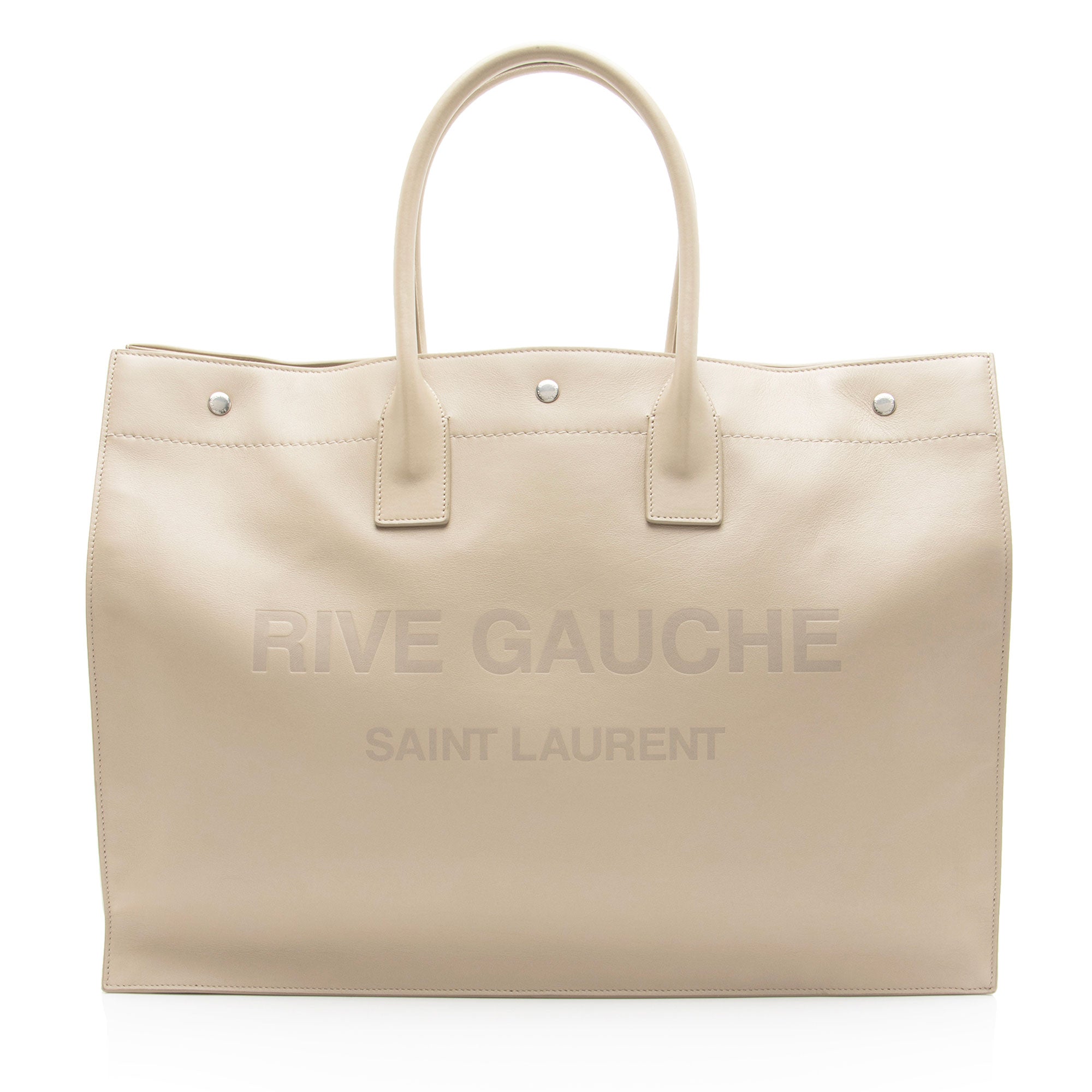Saint Laurent Calfskin Rive Gauche Large Tote