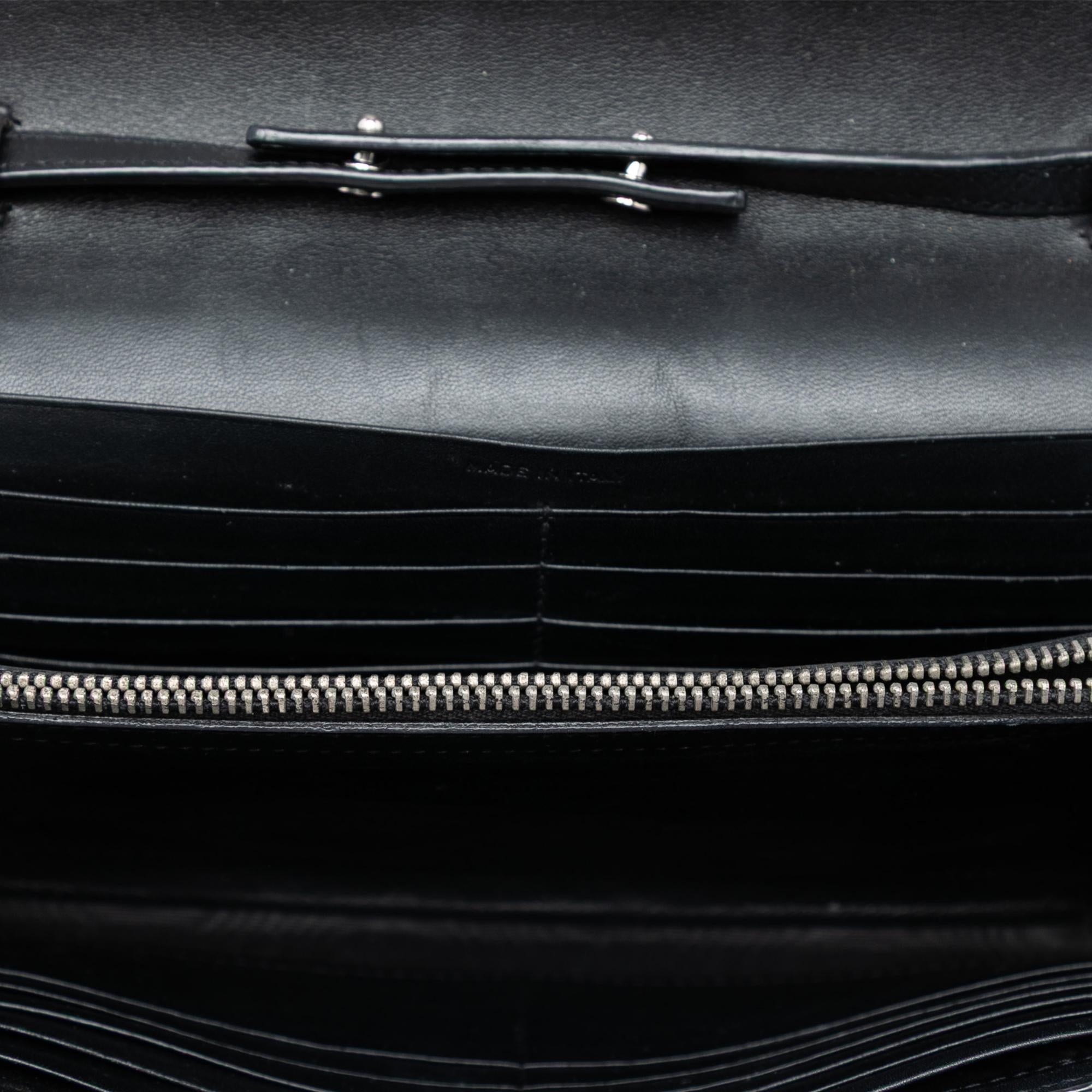 Saint Laurent Calfskin Star Applique Classic Monogram Kate Wallet on Chain