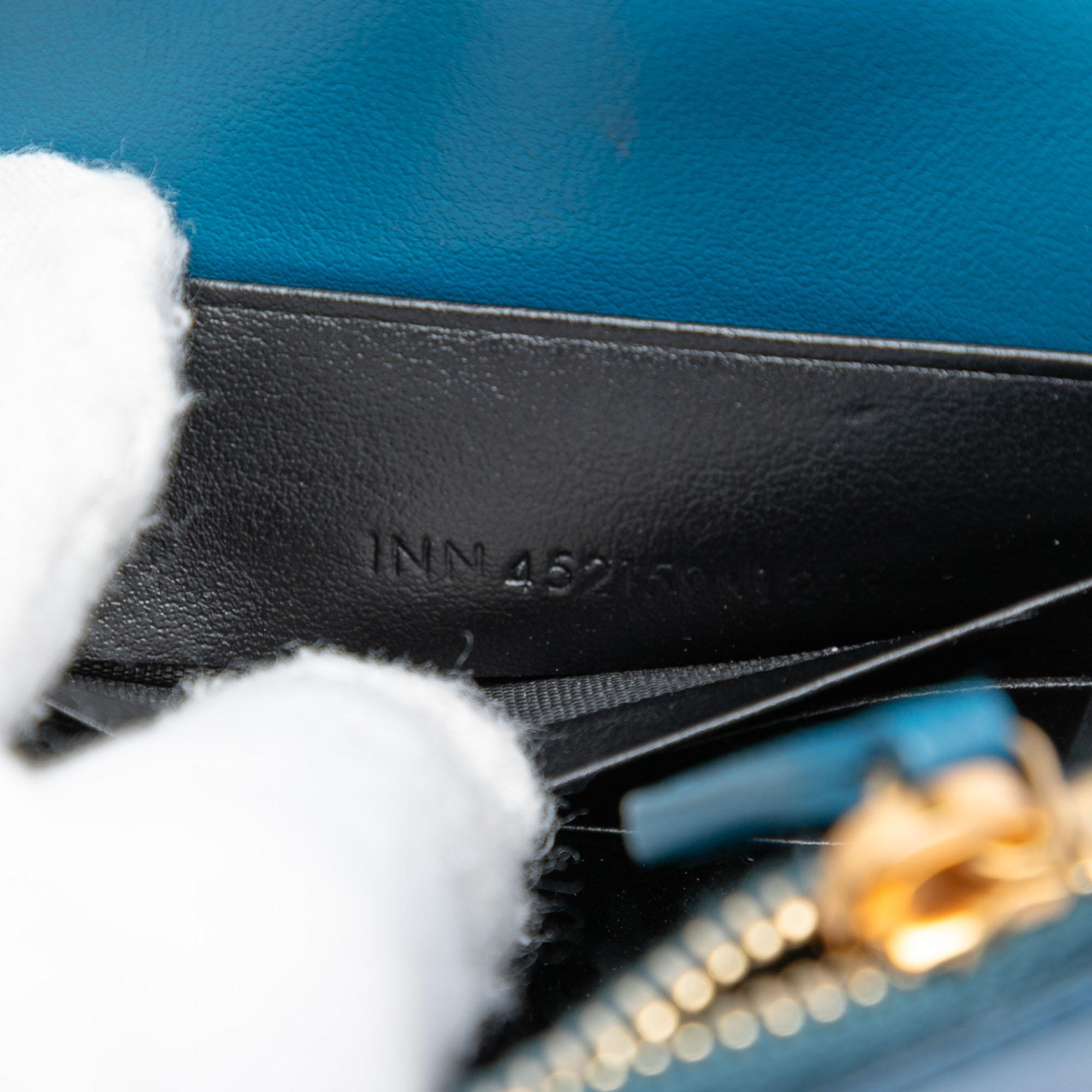 Saint Laurent Calfskin Star Print Classic Monogram Kate Tassel Wallet on Chain