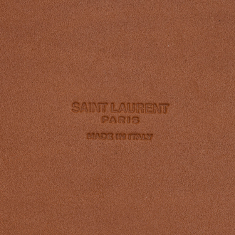 Saint Laurent Calfskin Vinyl Cabas Tote (SHF-wgVvKm)