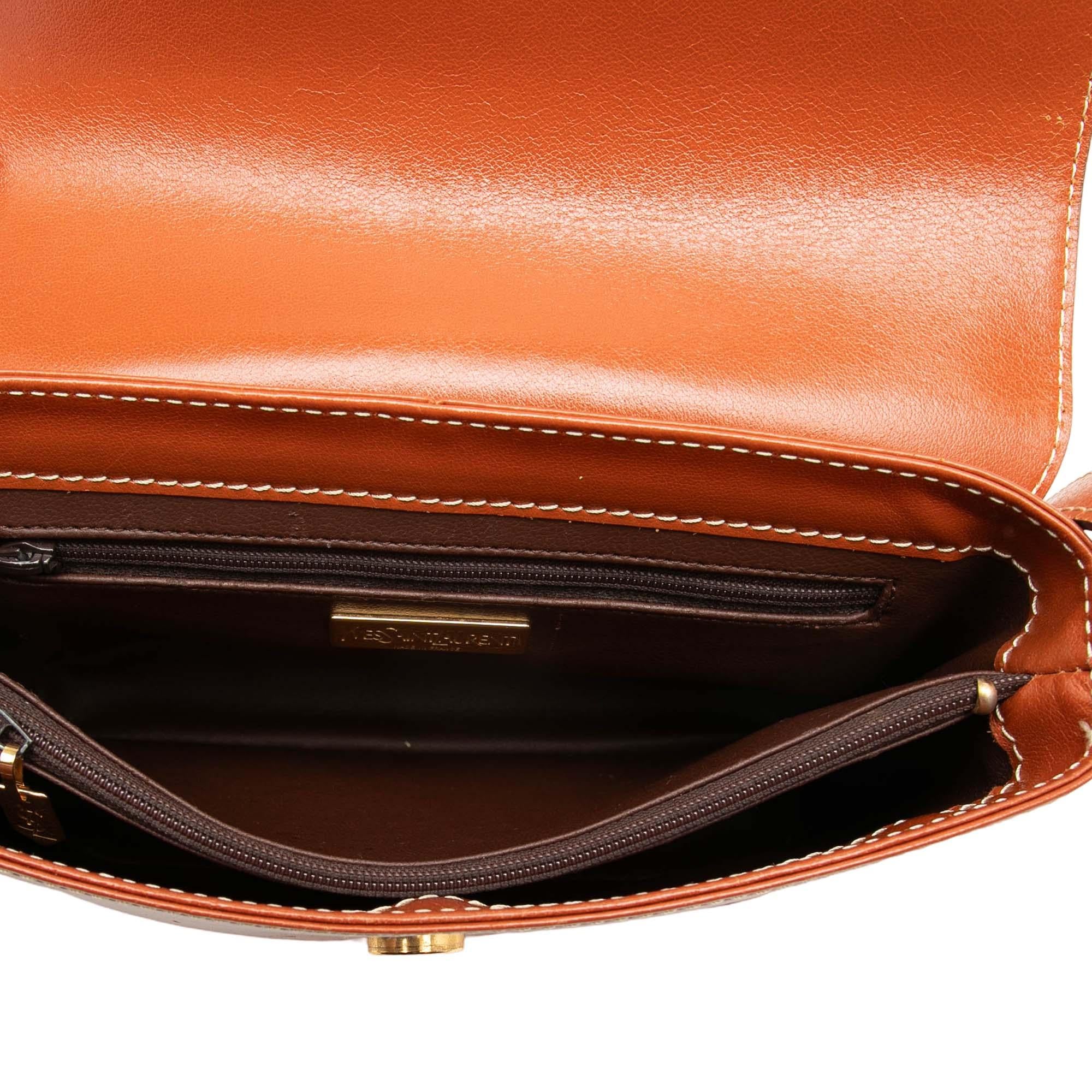 Saint Laurent Calfskin Y Cut Out Shoulder Bag