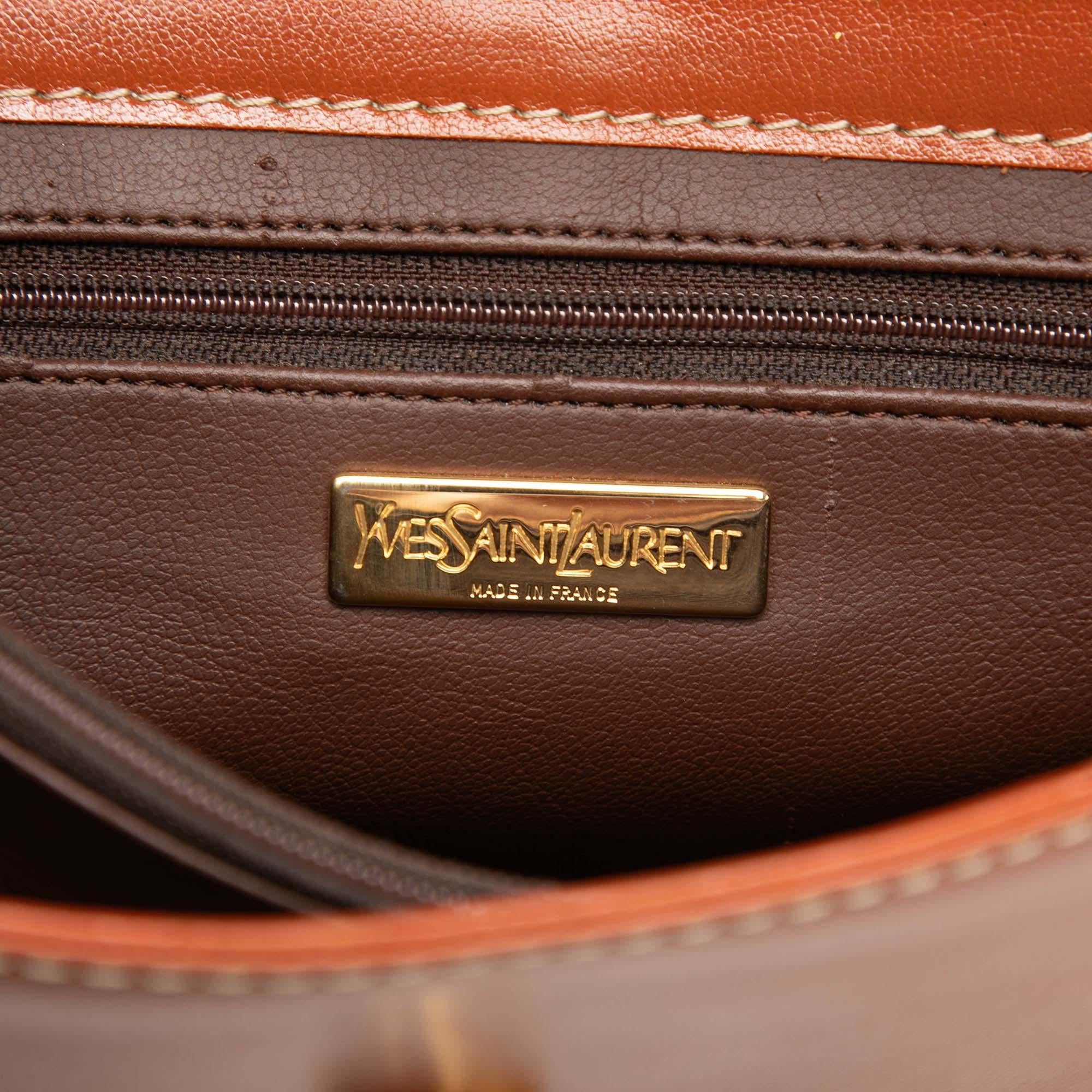 Saint Laurent Calfskin Y Cut Out Shoulder Bag