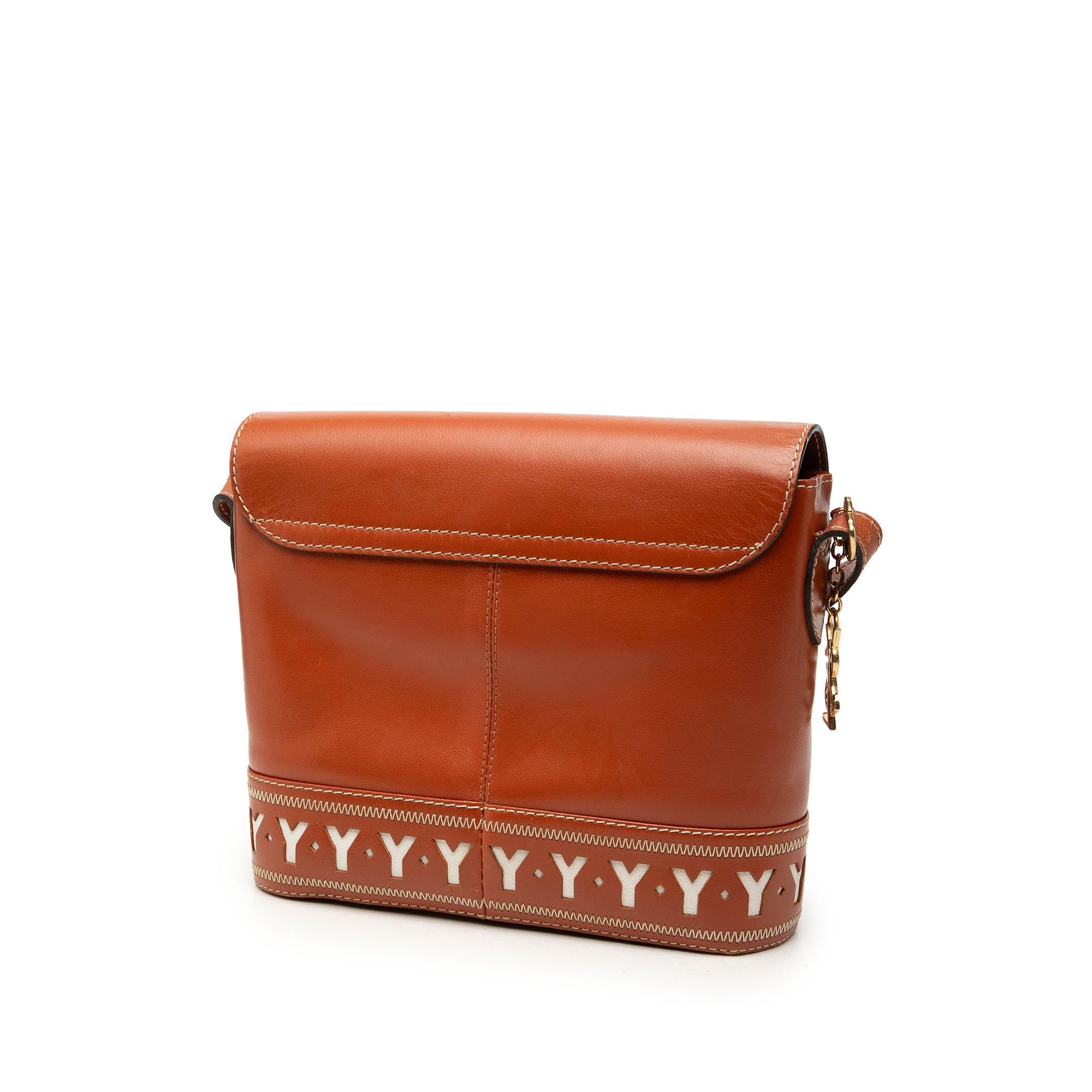 Saint Laurent Calfskin Y Cut Out Shoulder Bag