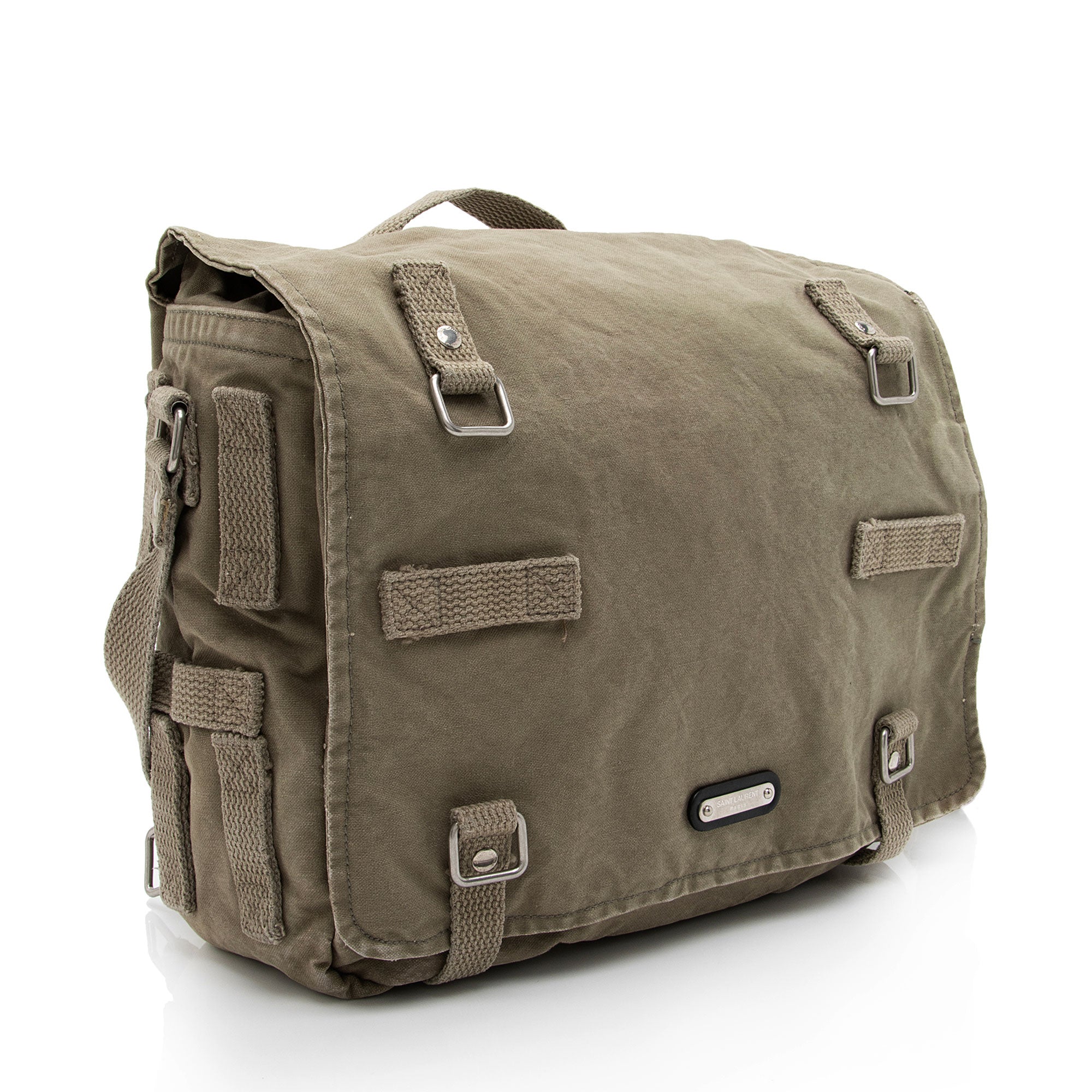 Saint Laurent Canvas Army Messenger (SHF-tH8n4I)