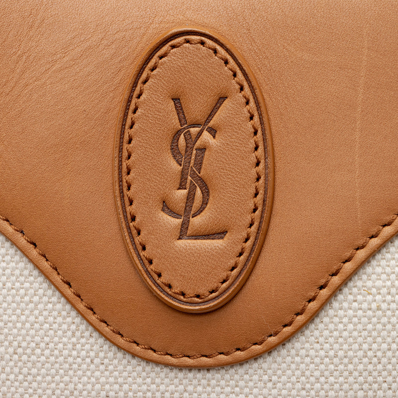 Saint Laurent Canvas Calfskin Monogram Sac Coeur Crossbody Bag (SHF-Xp –  LuxeDH