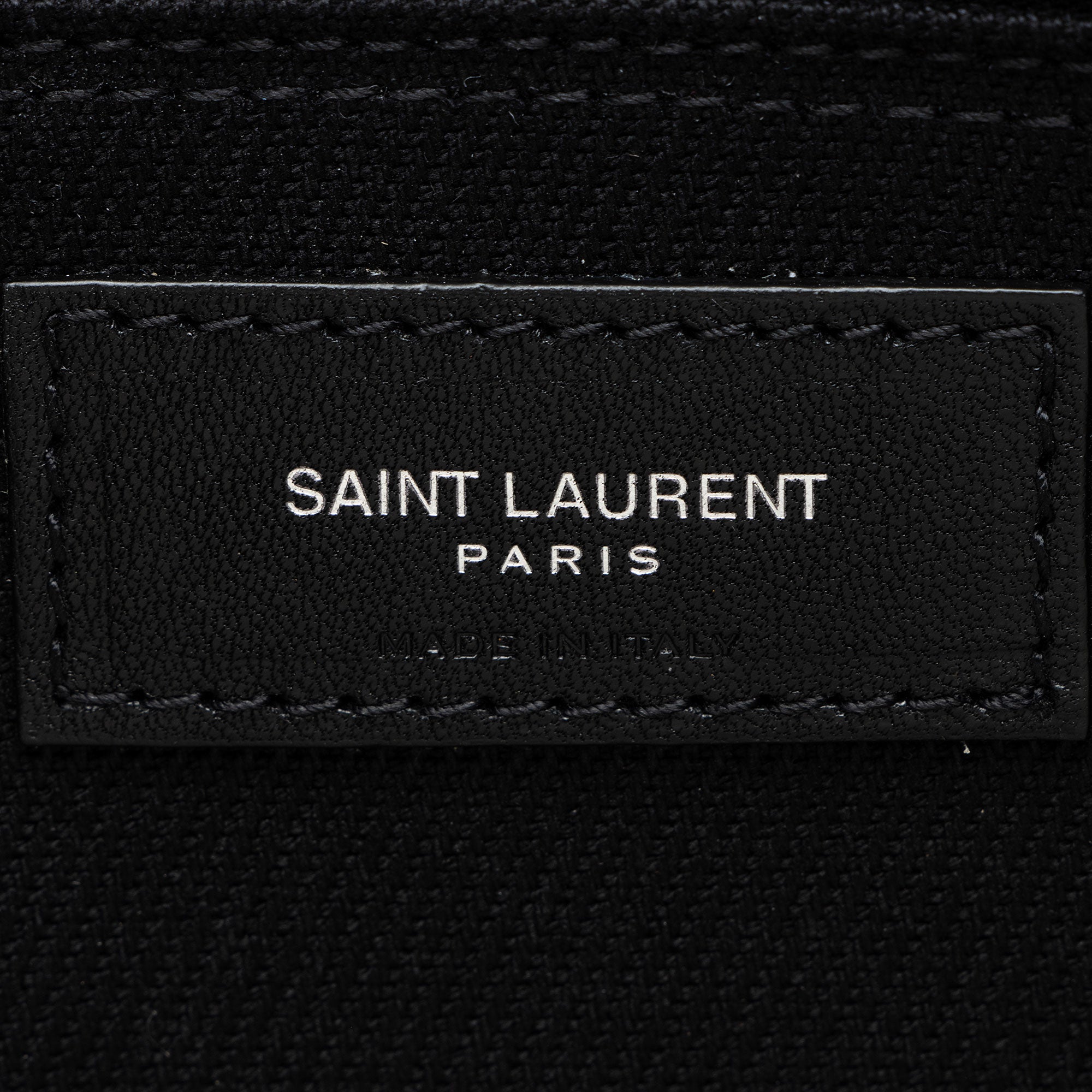 Saint Laurent Canvas Calfskin Rive Gauche Large Tote