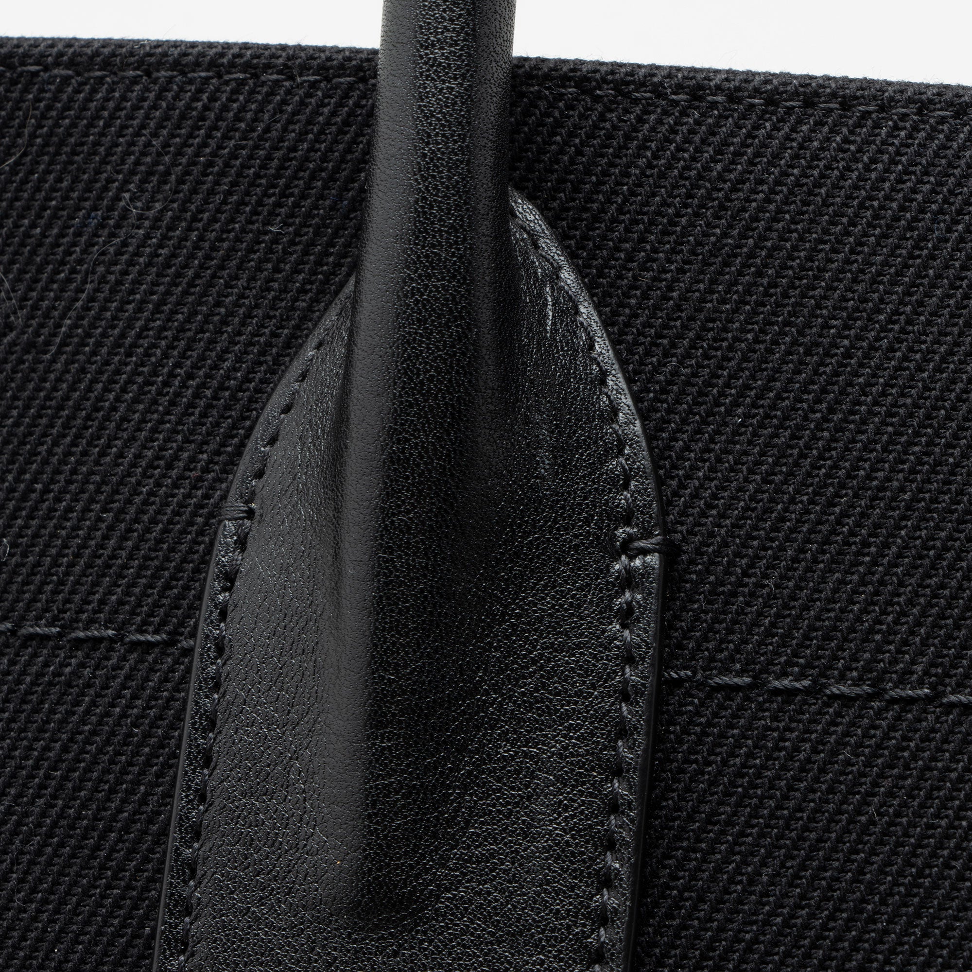 Saint Laurent Canvas Calfskin Rive Gauche Large Tote