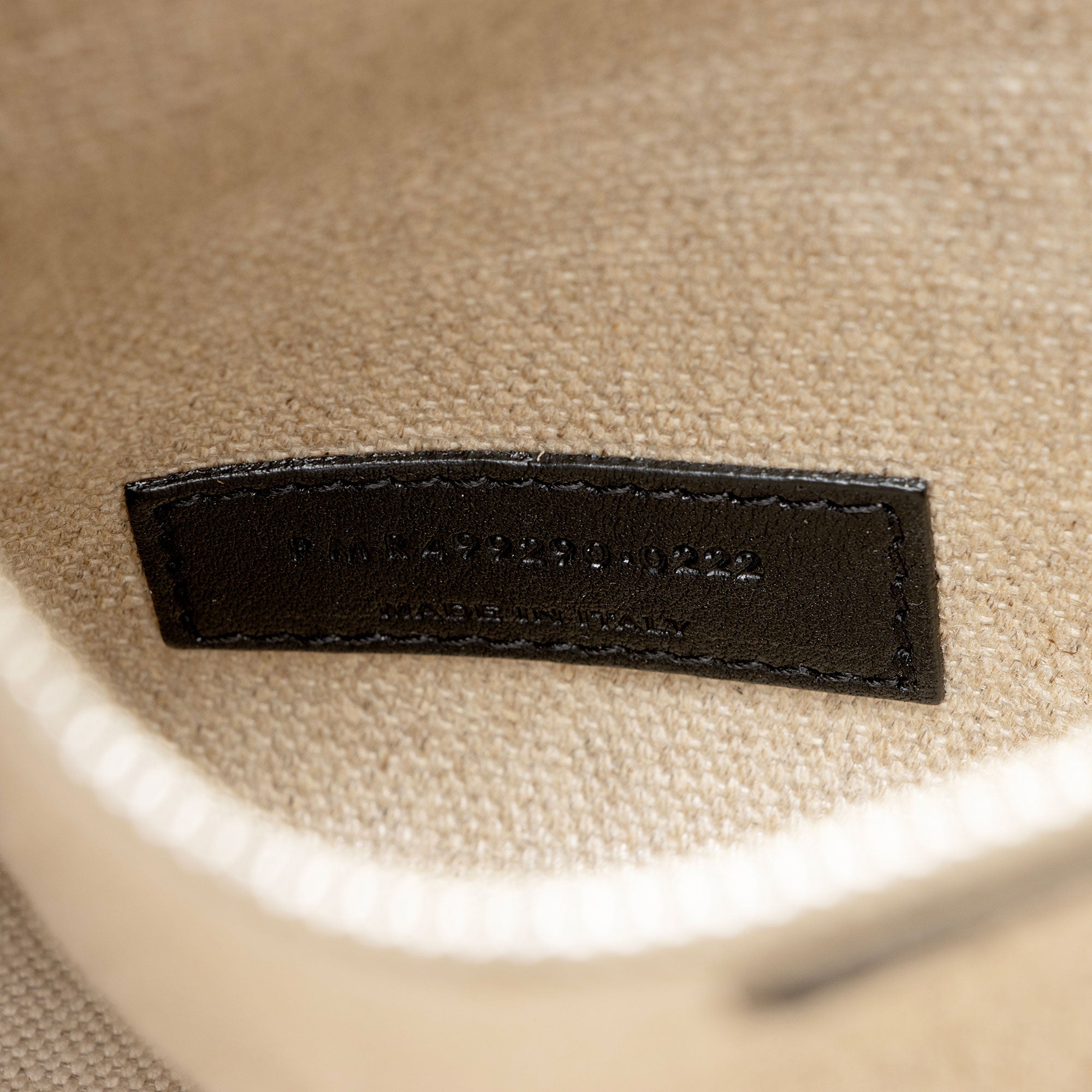 Saint Laurent Canvas Calfskin Rive Gauche Large Tote