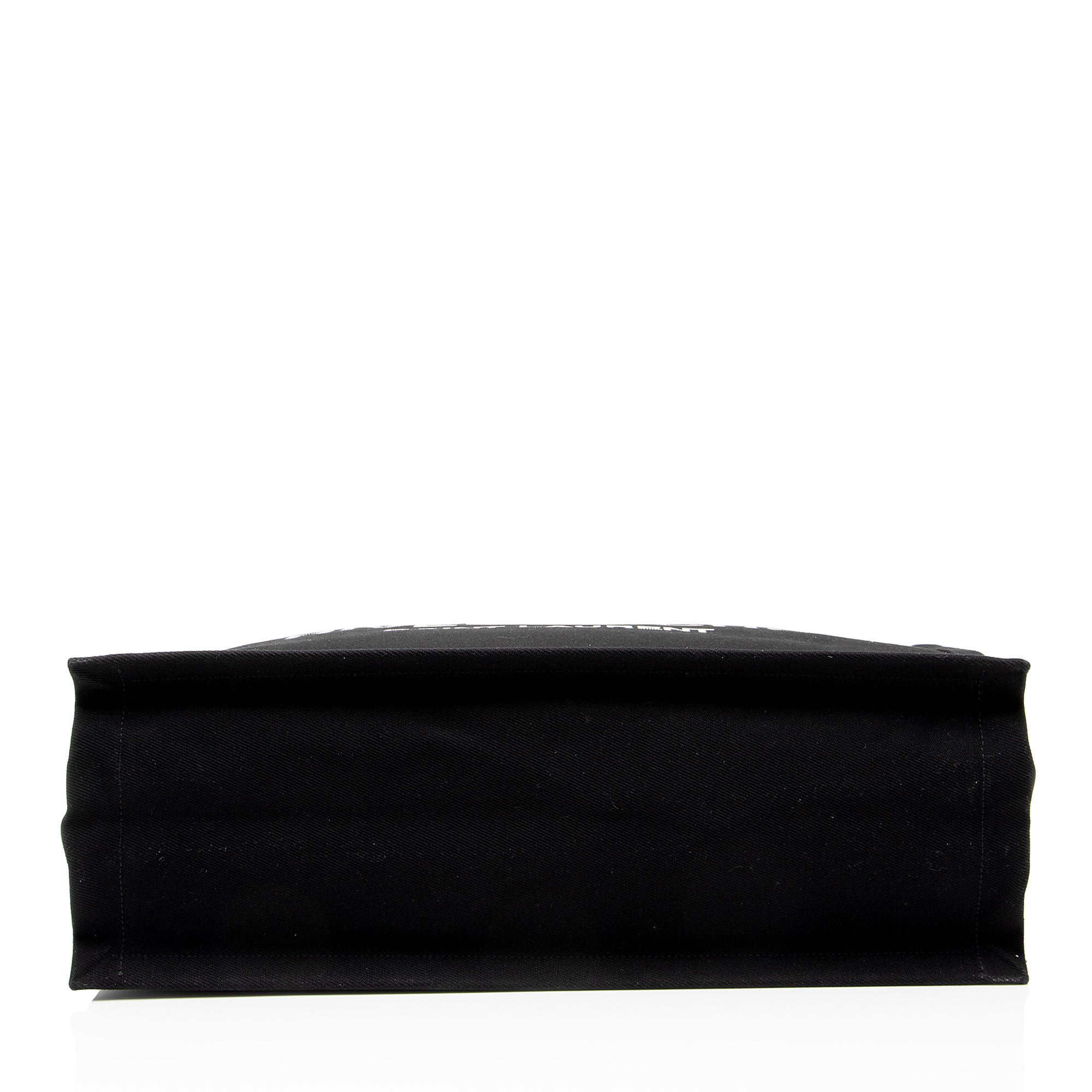 Saint Laurent Canvas Calfskin Rive Gauche Large Tote