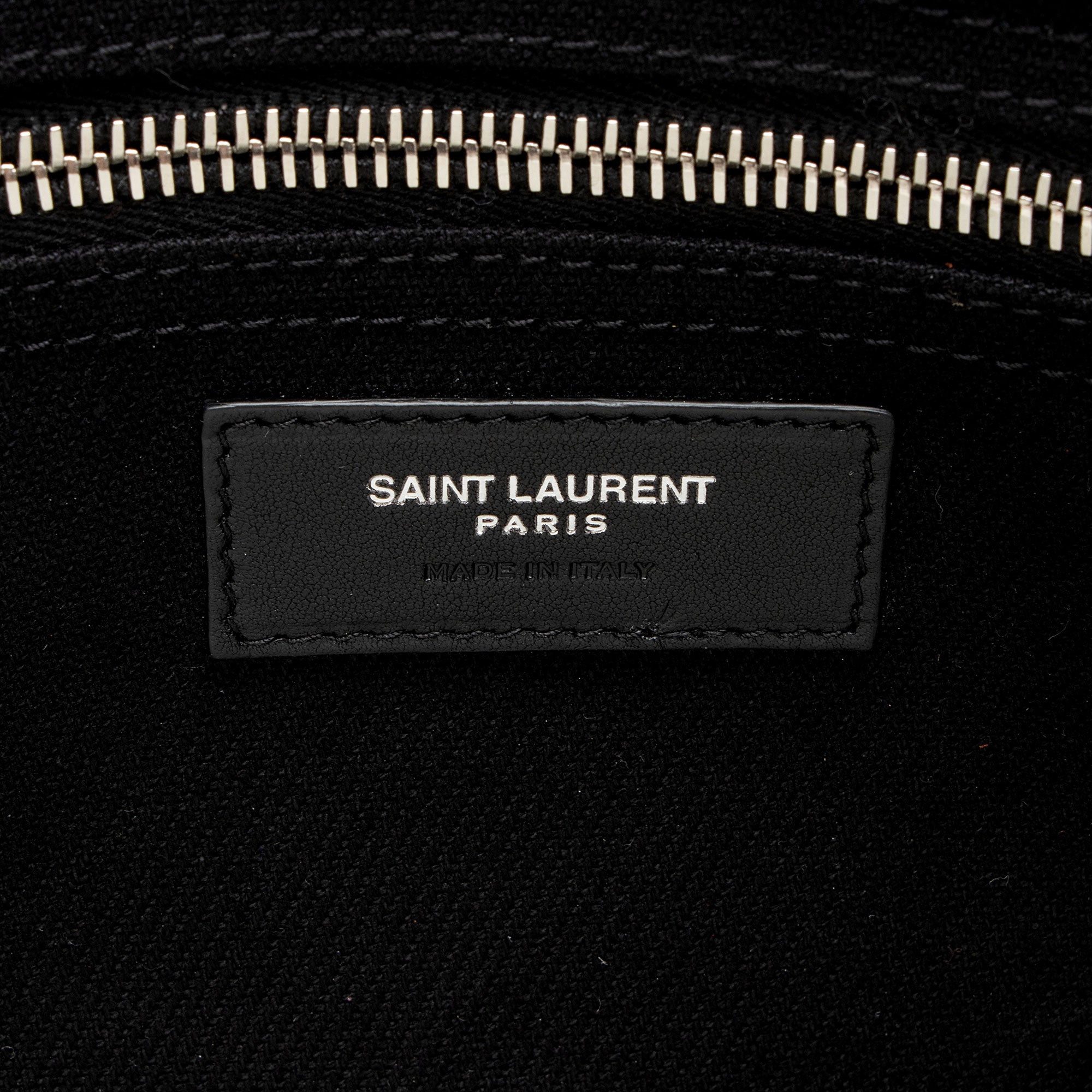 Saint Laurent Canvas Calfskin Rive Gauche Large Tote