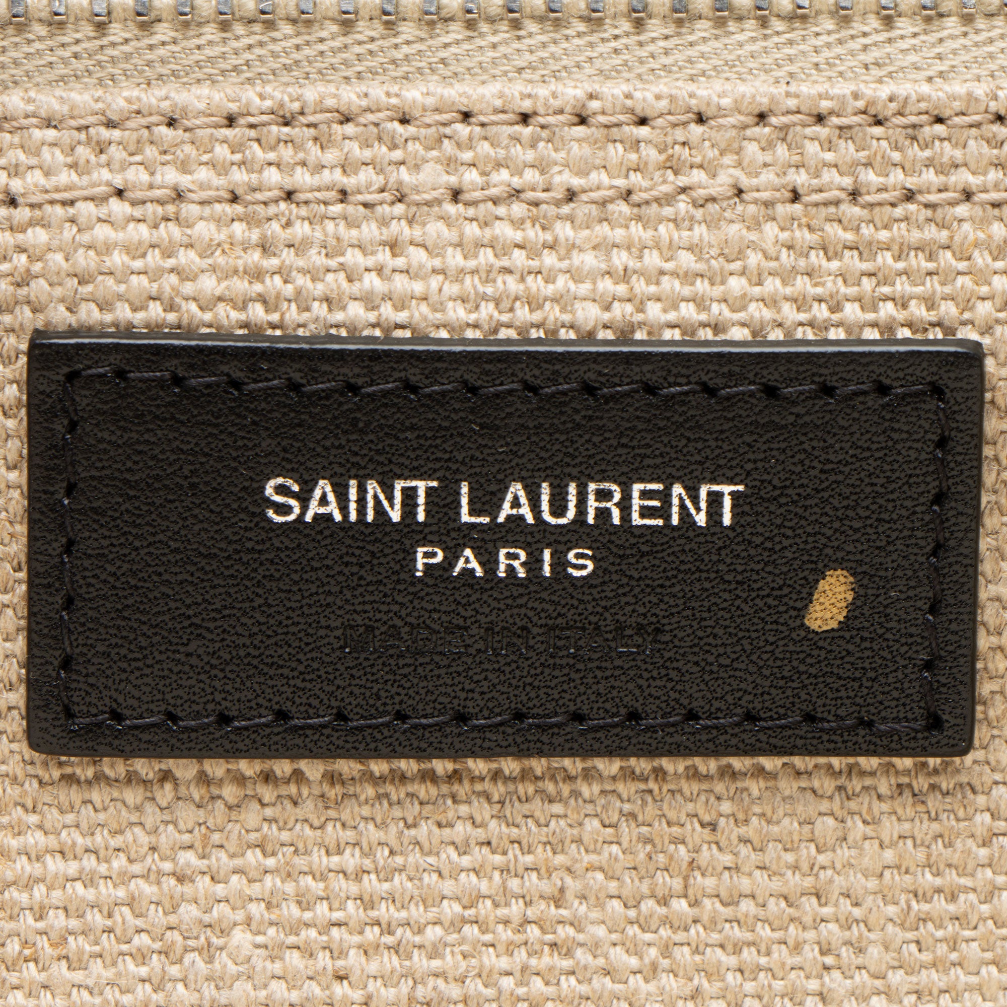 Saint Laurent Canvas Calfskin Rive Gauche Large Tote