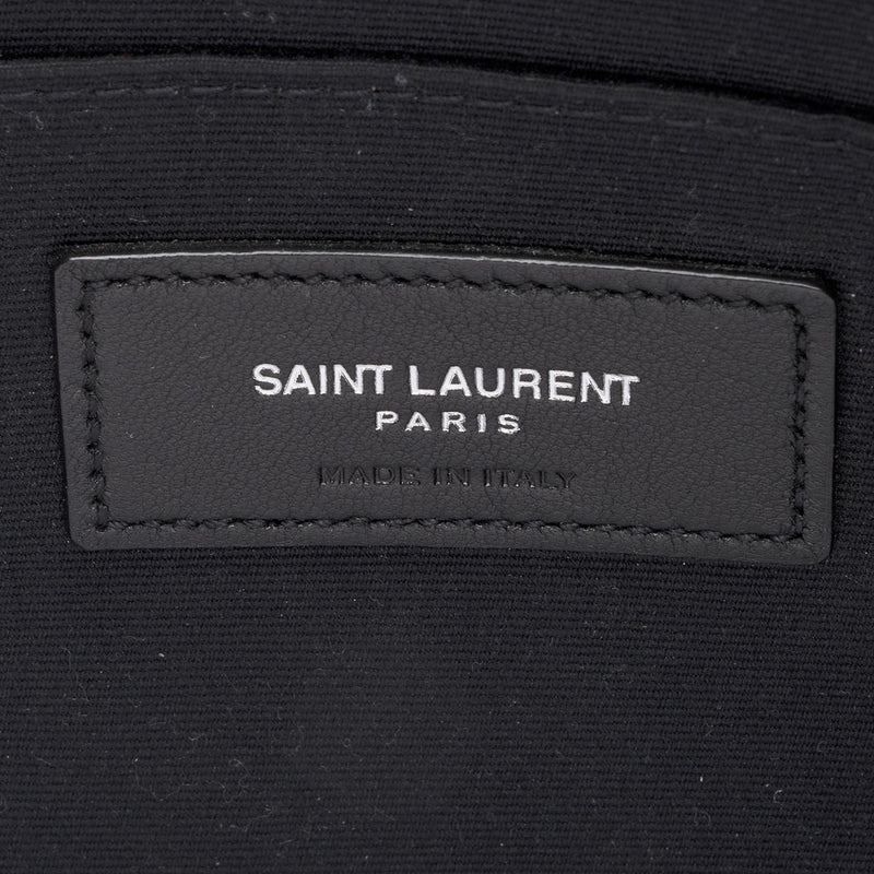Saint Laurent Canvas Leather Rive Gauche Pouch (SHF-22268)
