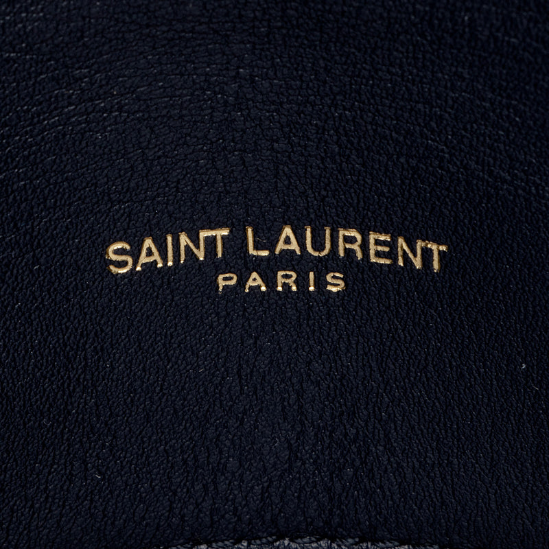 Saint Laurent Canvas Monogram Puffer LouLou Small Shoulder Bag (SHF-XqWUzx)