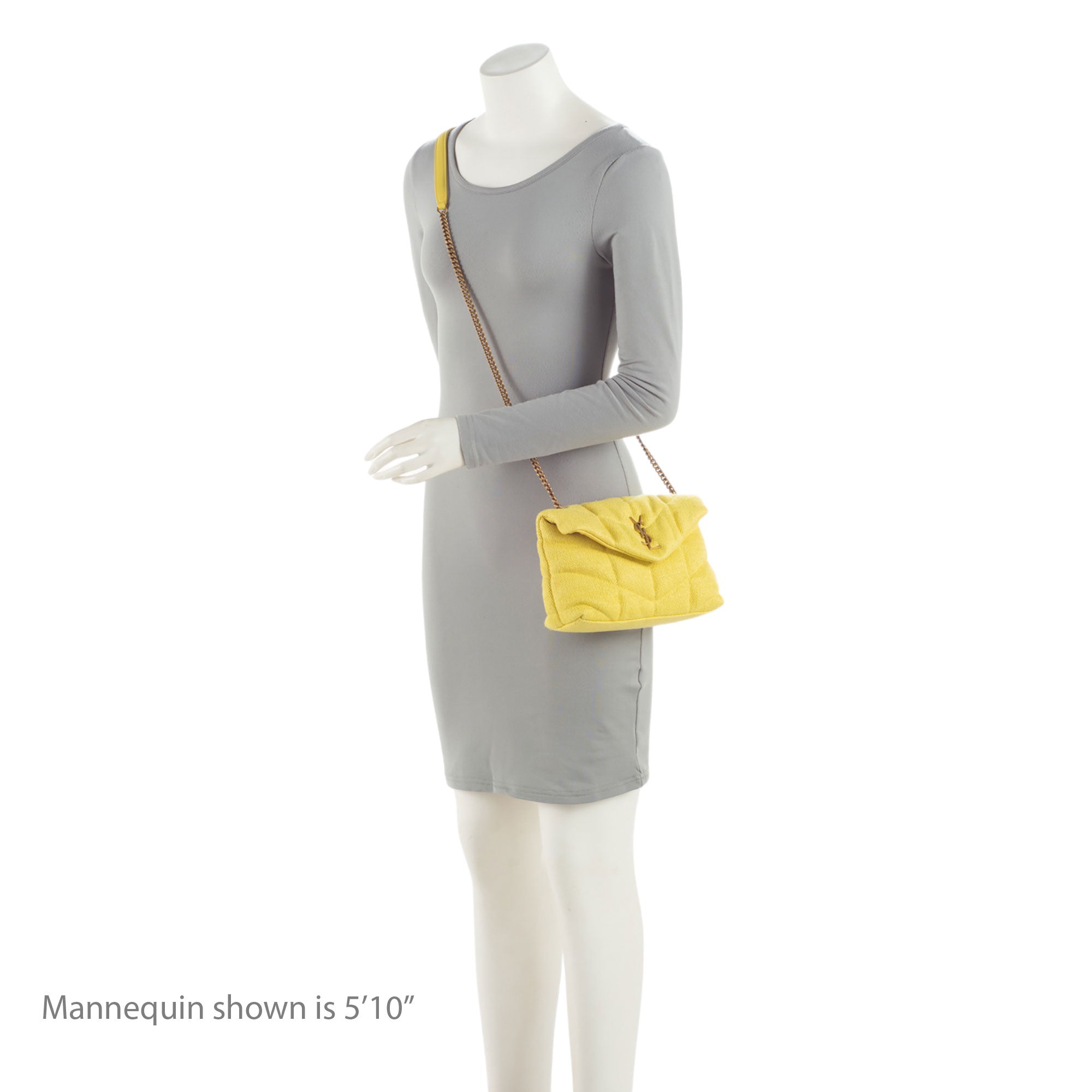 Saint Laurent Canvas Monogram Puffer LouLou Toy Shoulder Bag (SHF-k1xZIv)