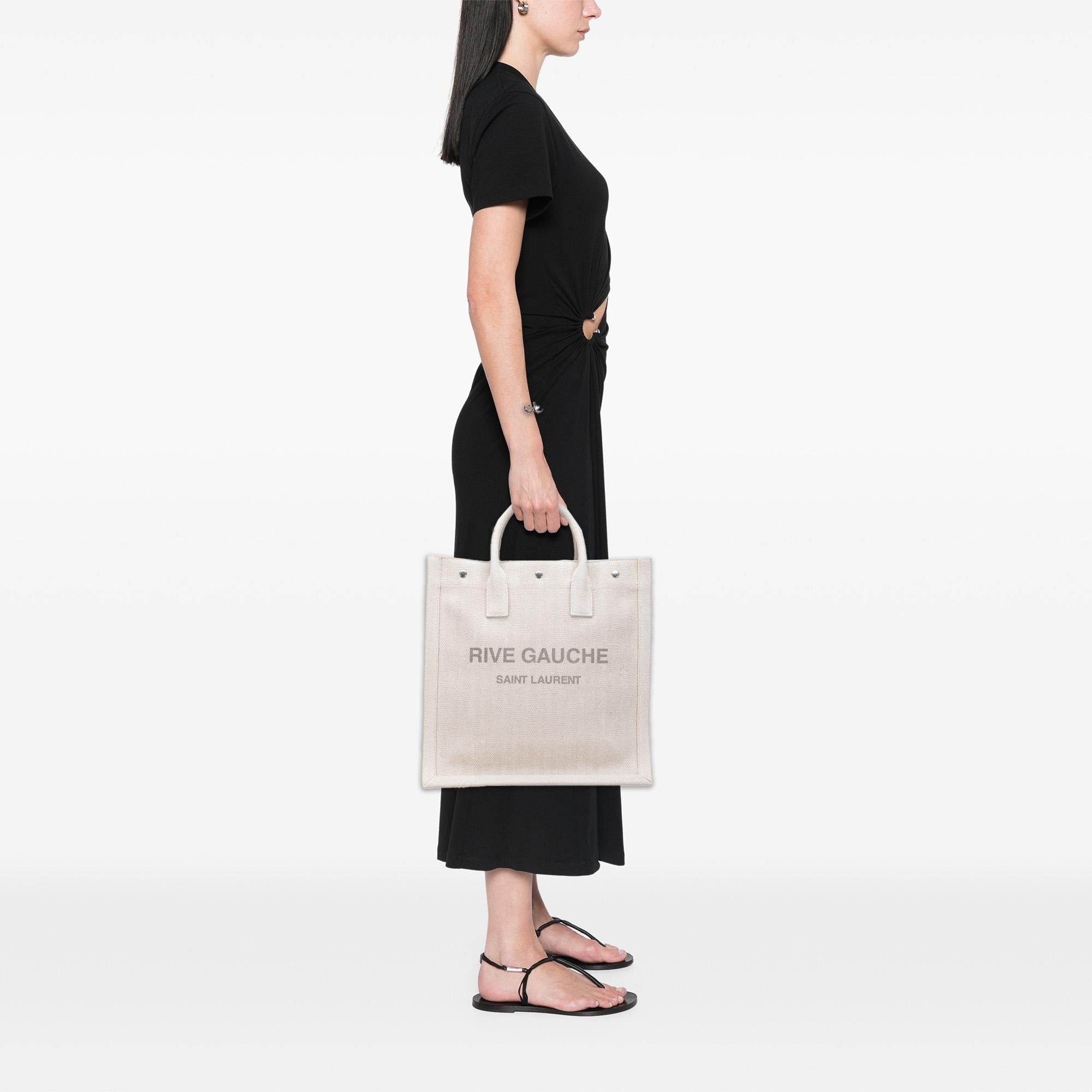 Saint Laurent Canvas Rive Gauche North South Tote