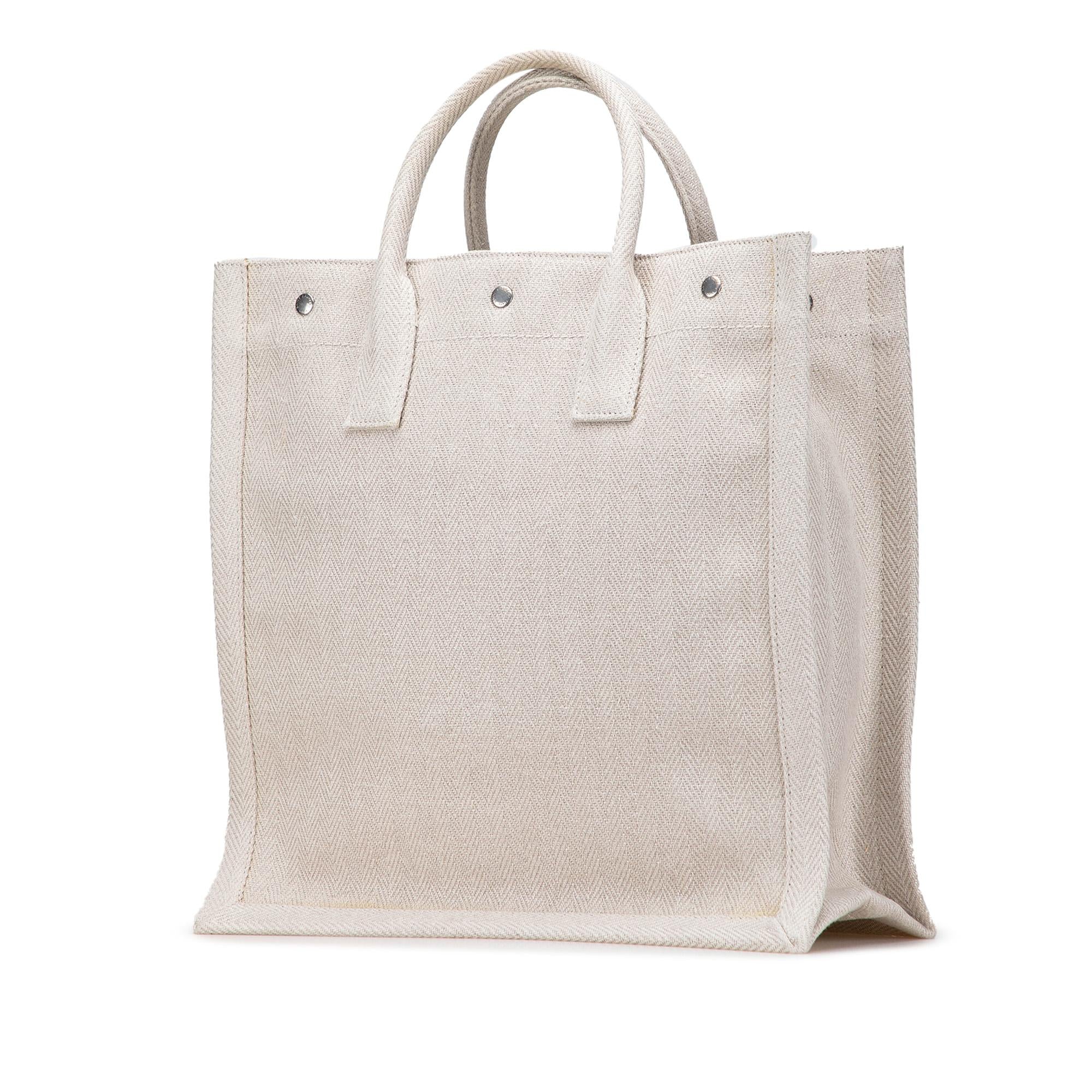 Saint Laurent Canvas Rive Gauche North South Tote