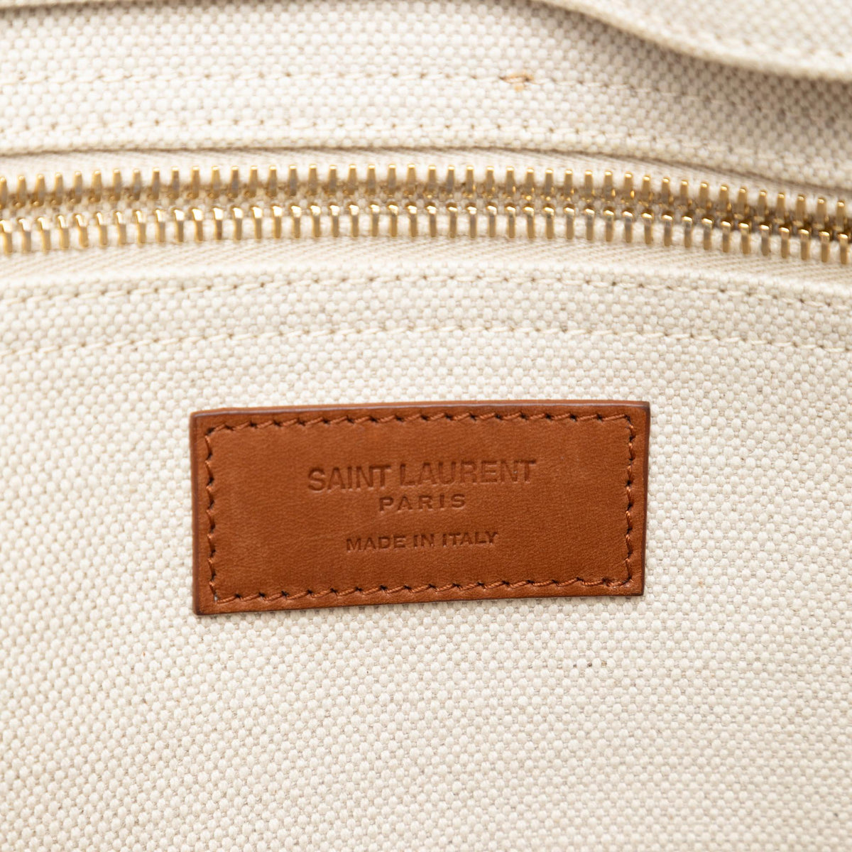 Saint Laurent Canvas Stencil Logo Convertible Tote