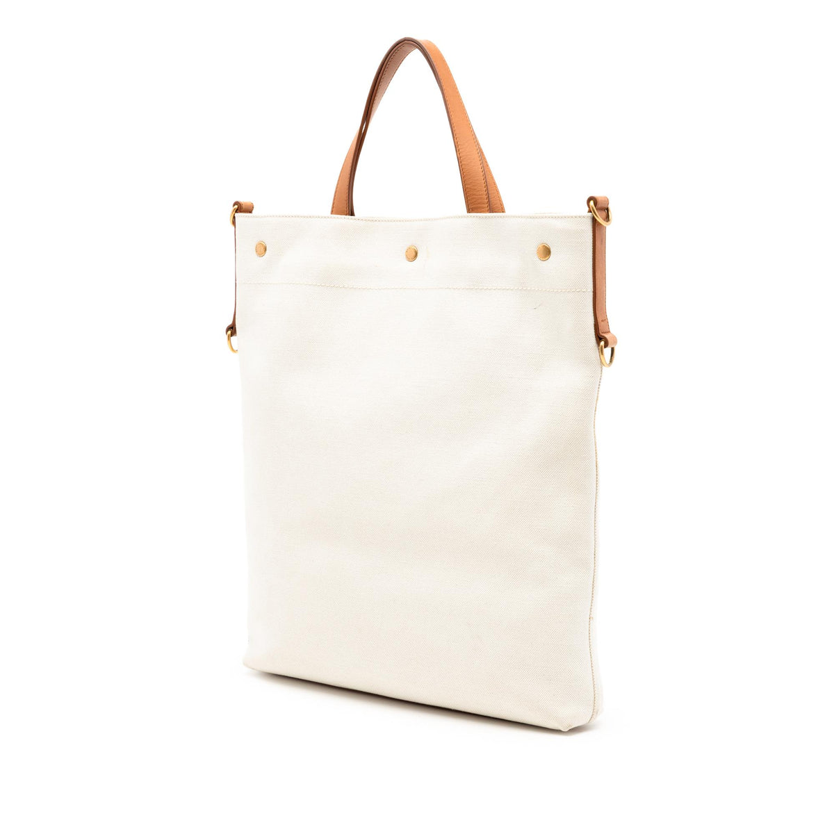 Saint Laurent Canvas Stencil Logo Convertible Tote