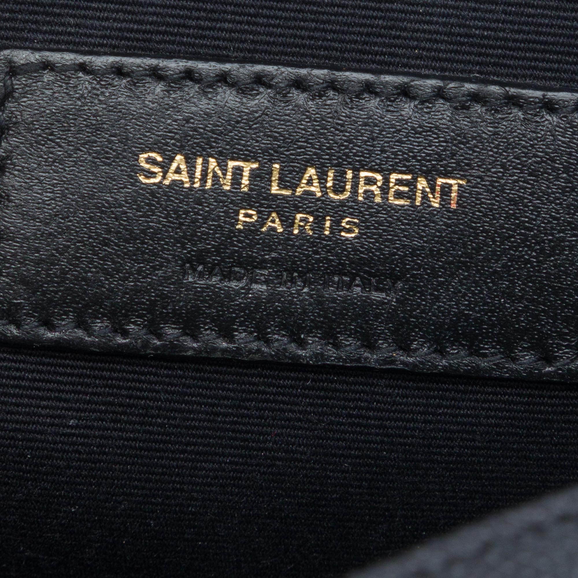Saint Laurent Chevron Grain De Poudre Round Vinyle Camera Bag