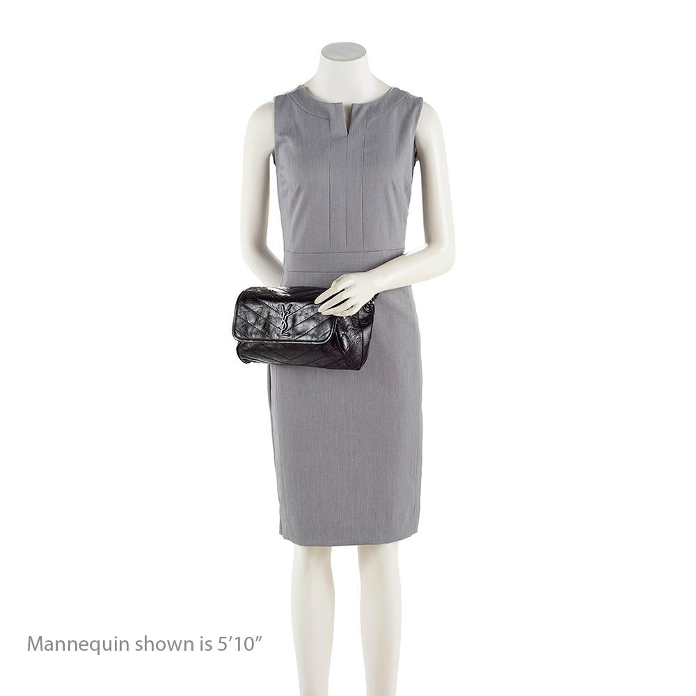 Saint Laurent Crinkled Calfskin Monogram Niki Belt Bag