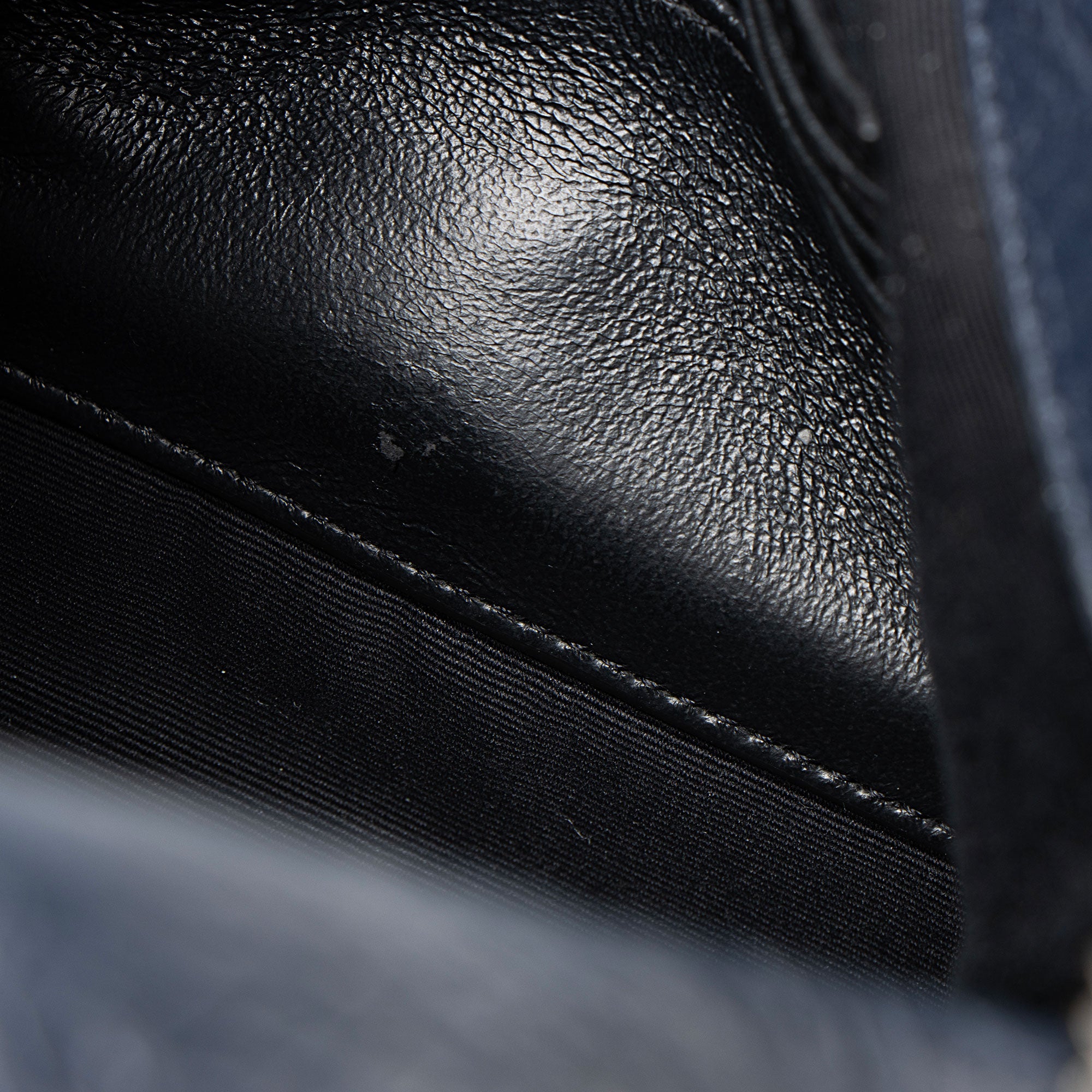 Saint Laurent Crinkled Calfskin Monogram Niki Chain Wallet