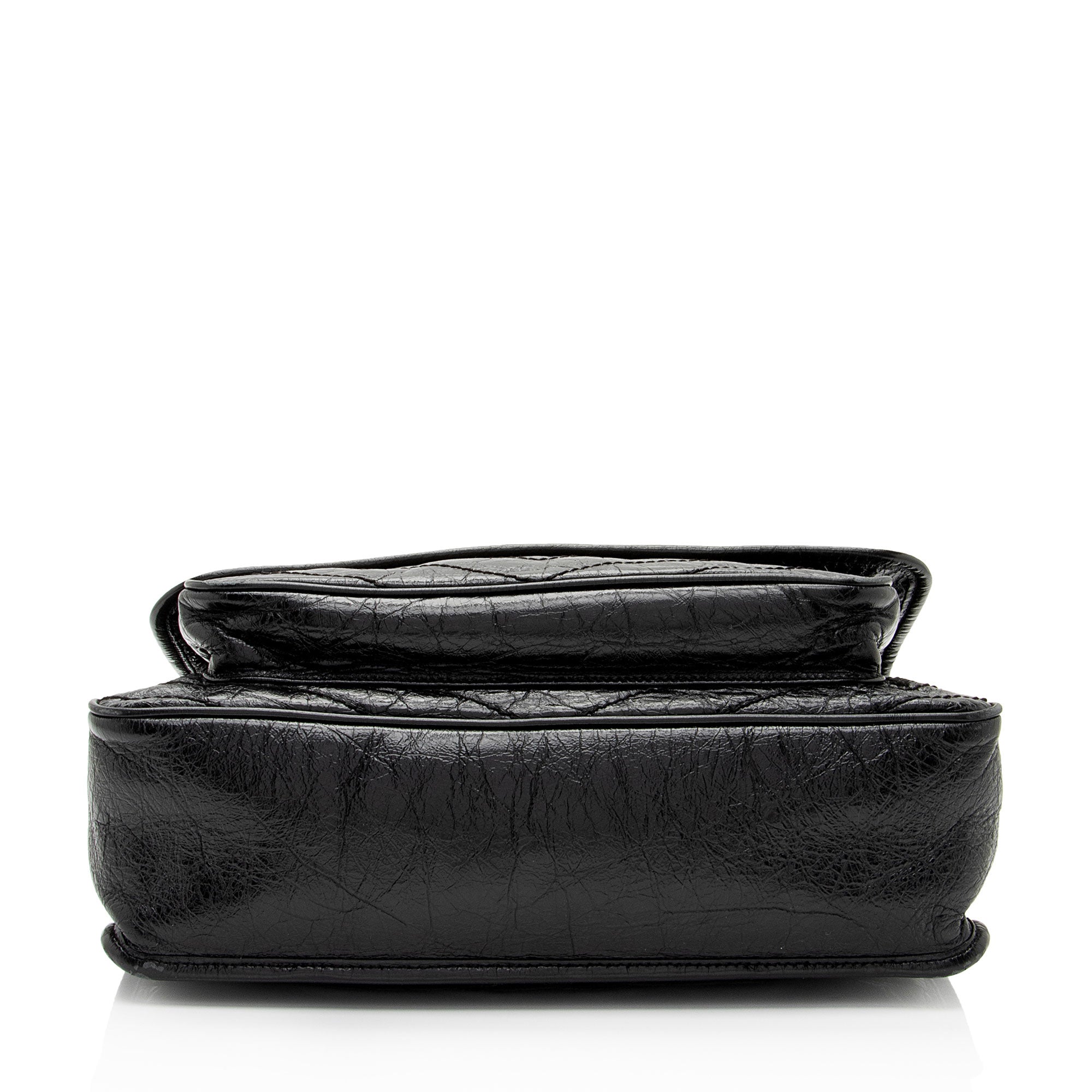 Saint Laurent Crinkled Calfskin Monogram Niki Large Shoulder Bag (SHF-0VXkR6)