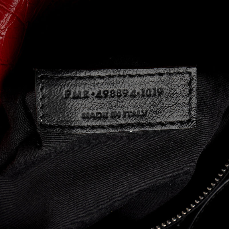 Saint Laurent Crinkled Calfskin Monogram Niki Medium Shoulder Bag (SHF-yRZdIA)
