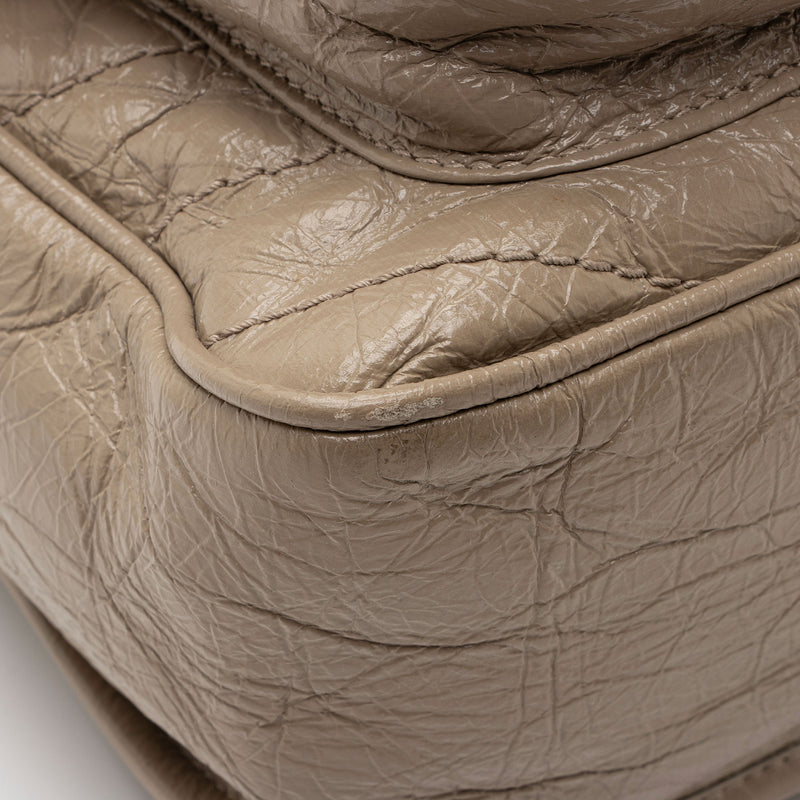 Saint Laurent Crinkled Calfskin Monogram Niki Medium Shoulder Bag (SHF-fffj6I)