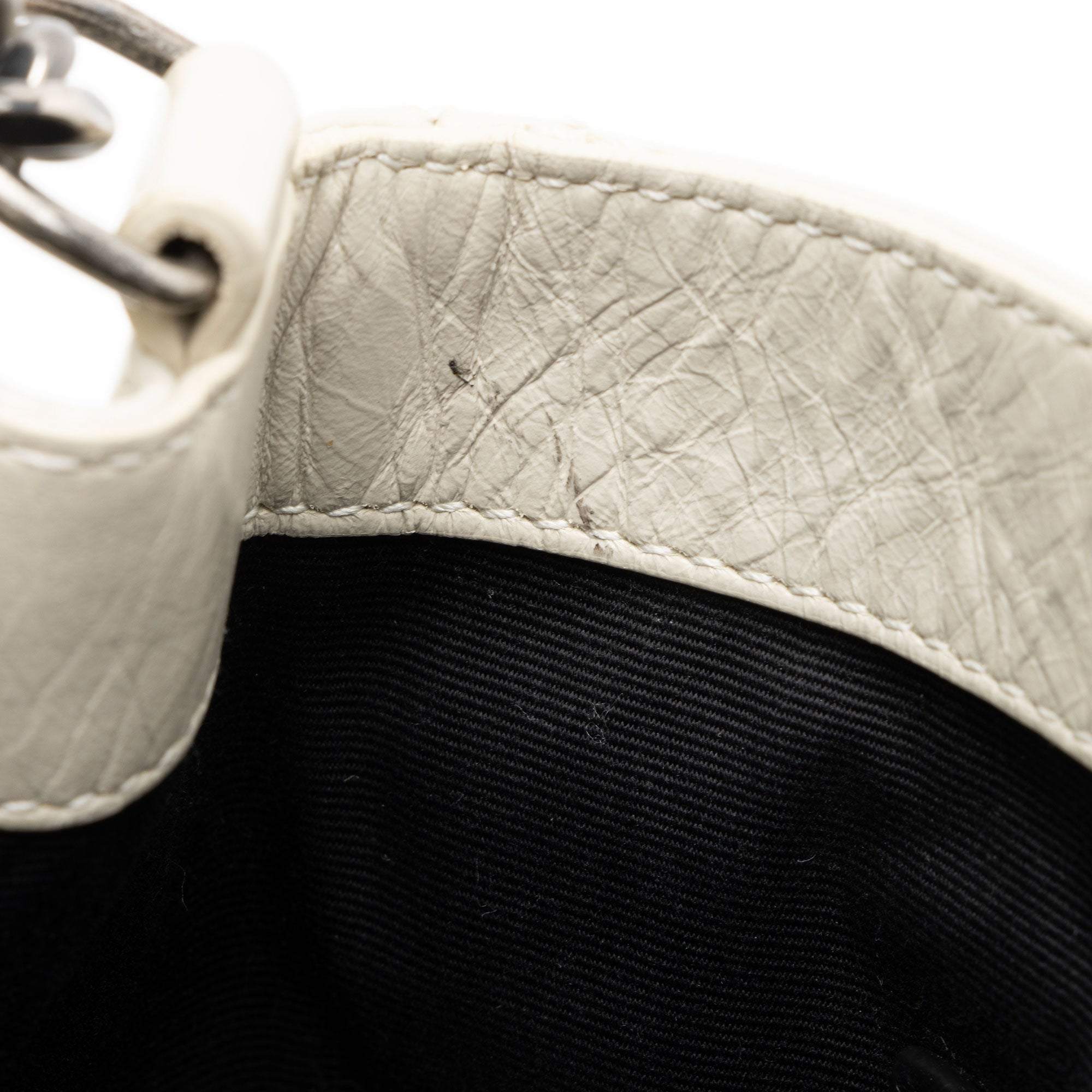 Saint Laurent Crinkled Calfskin Monogram Niki Medium Shoulder Bag