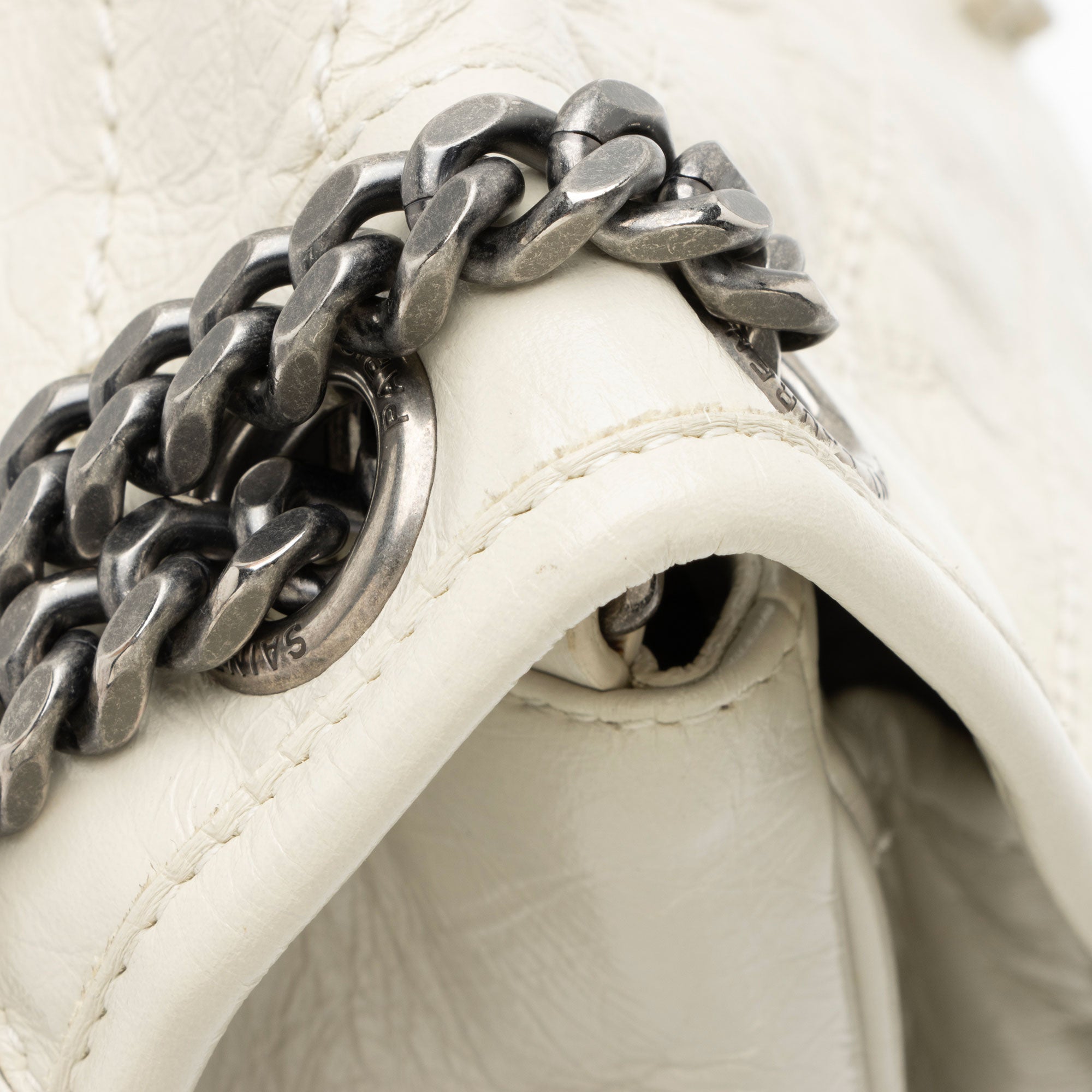 Saint Laurent Crinkled Calfskin Monogram Niki Medium Shoulder Bag