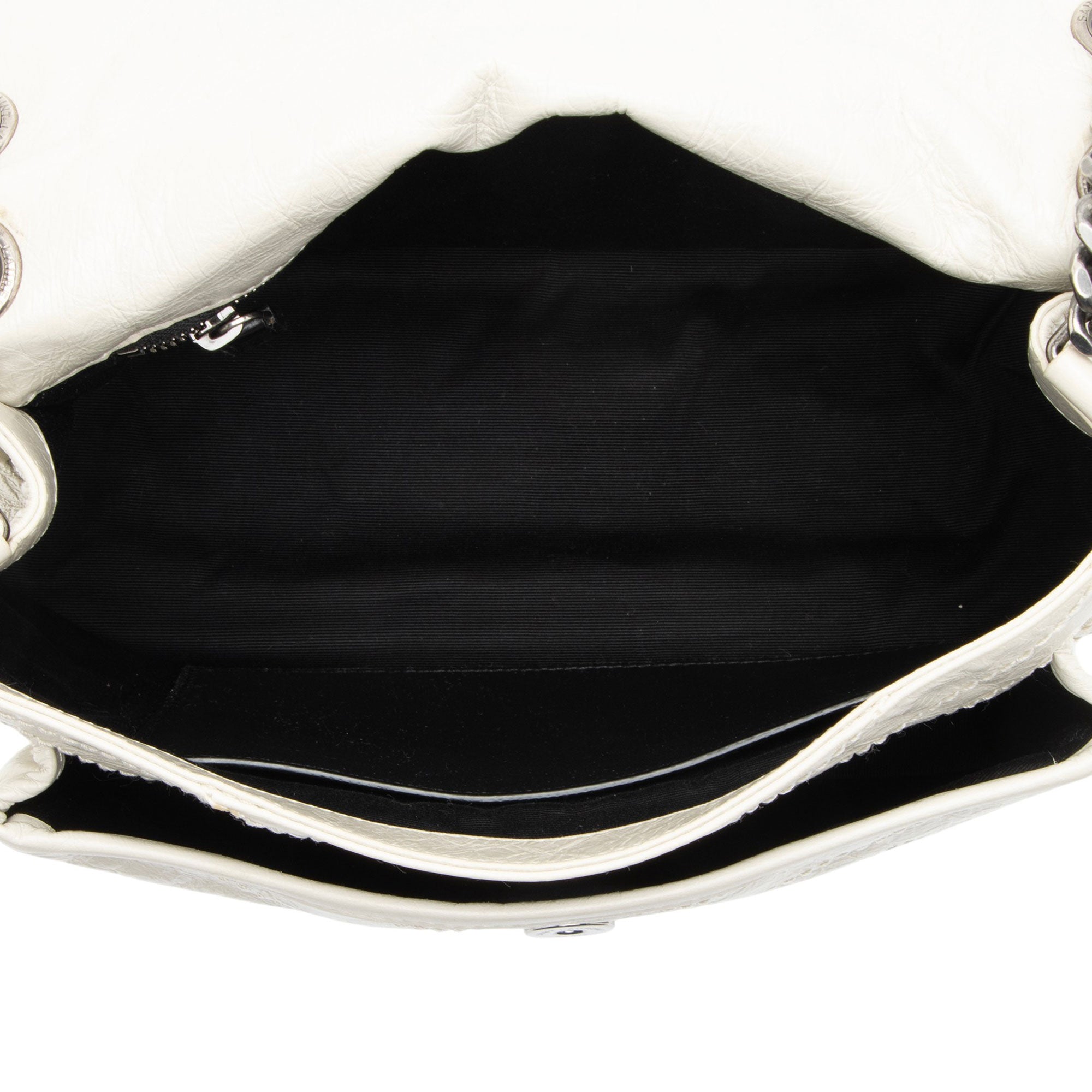 Saint Laurent Crinkled Calfskin Monogram Niki Medium Shoulder Bag