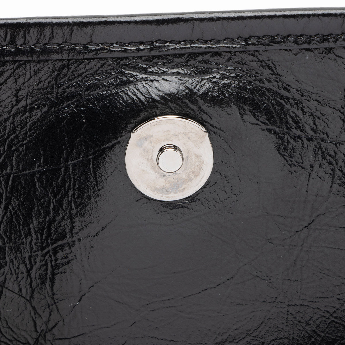 Saint Laurent Crinkled Calfskin Monogram Niki Medium Shoulder Bag