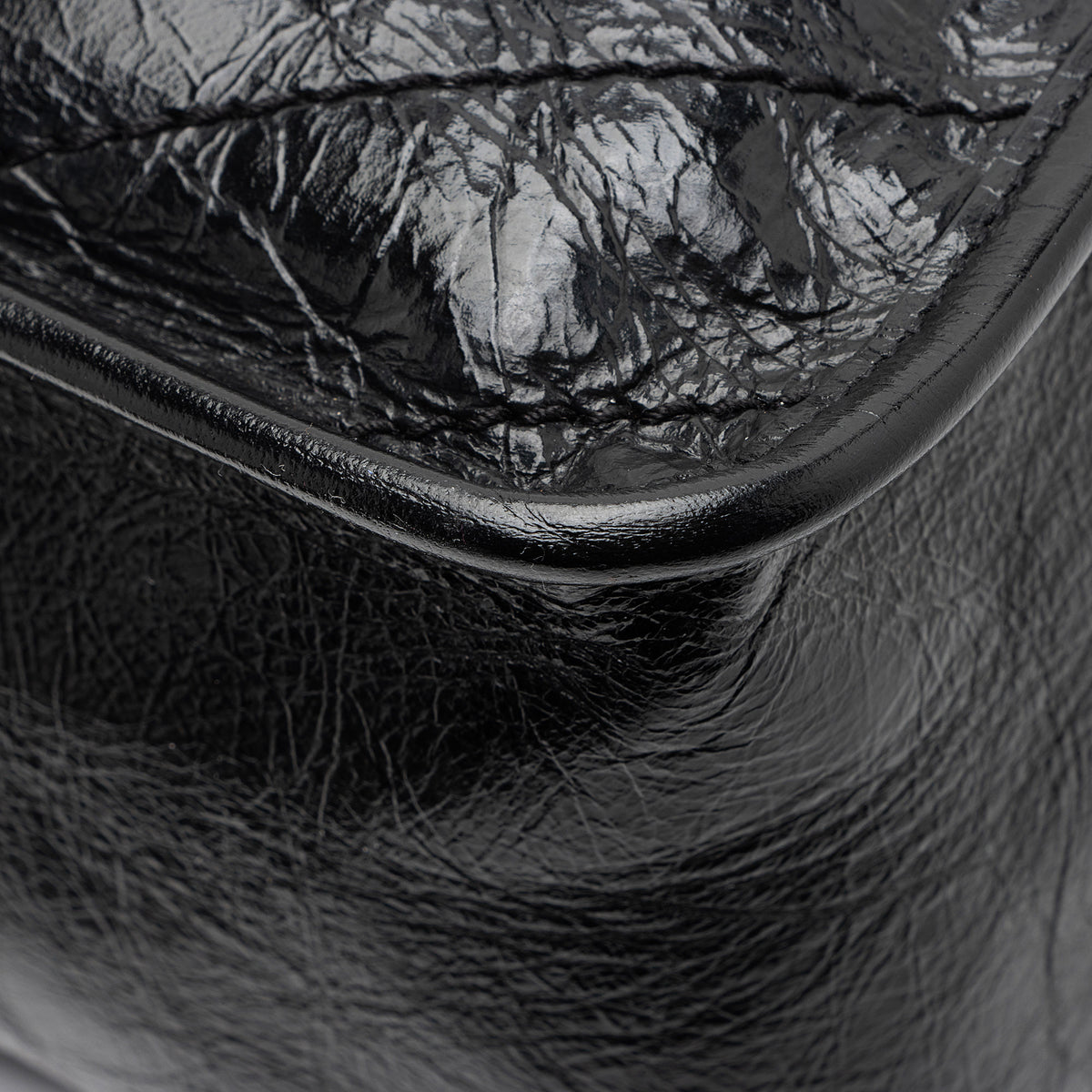 Saint Laurent Crinkled Calfskin Monogram Niki Medium Shoulder Bag