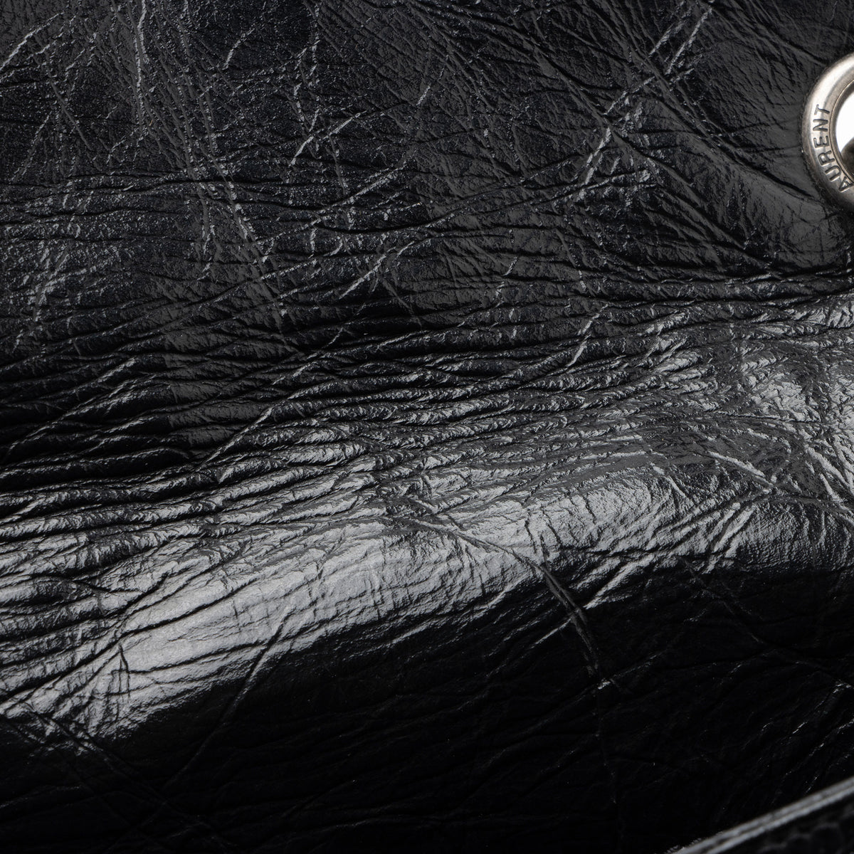 Saint Laurent Crinkled Calfskin Monogram Niki Medium Shoulder Bag