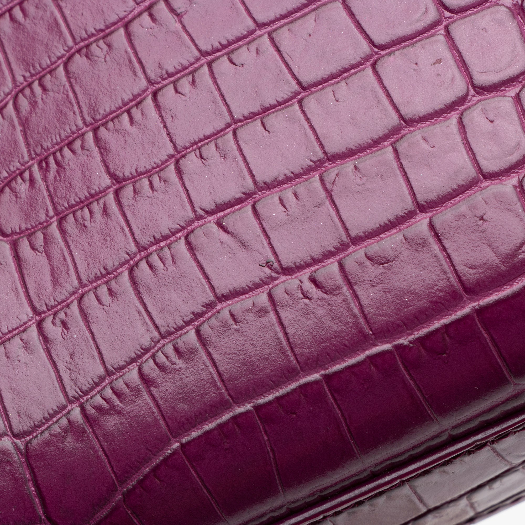 Saint Laurent Croc Embossed Leather Monogram Kate Tassel Small Shoulder Bag
