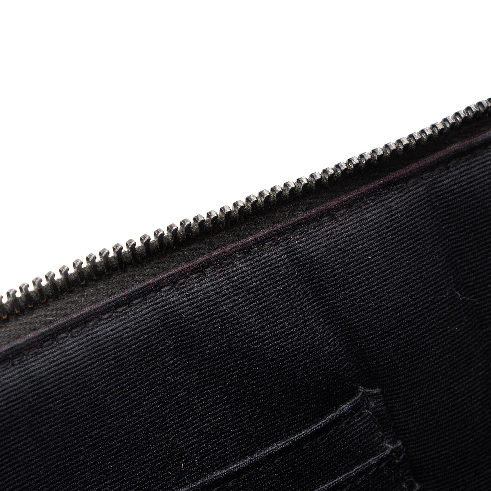 Saint Laurent Croc Embossed Leather Monogram Large Zip Pouch