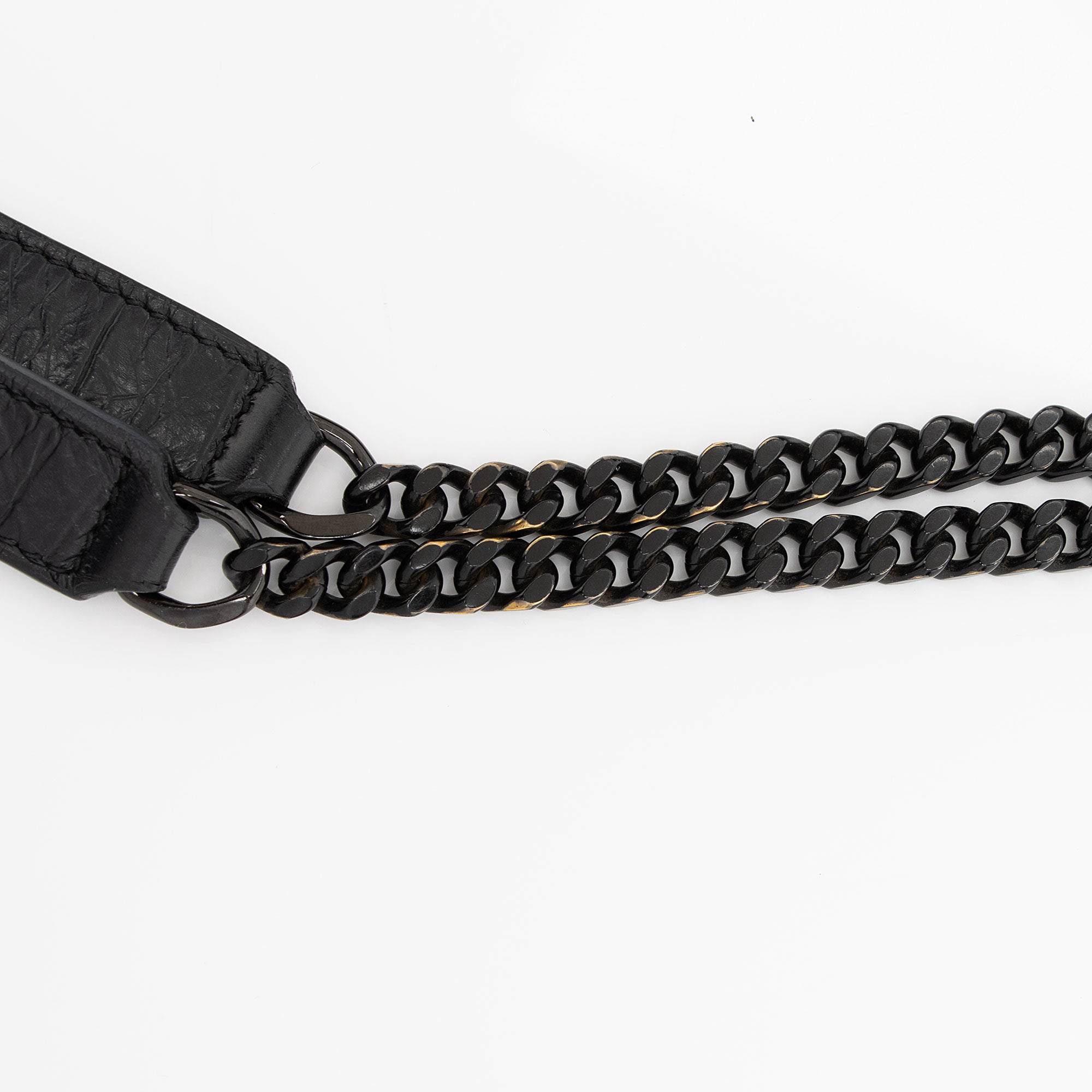 Saint Laurent Croc Embossed Leather Monogram Niki Baby Shoulder Bag (SHF-NVfs5q)