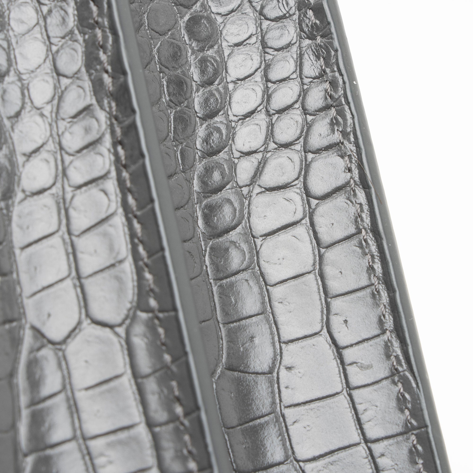 Saint Laurent Croc Embossed Leather Monogram Sunset Medium Shoulder Bag (SHF-dhitYI)